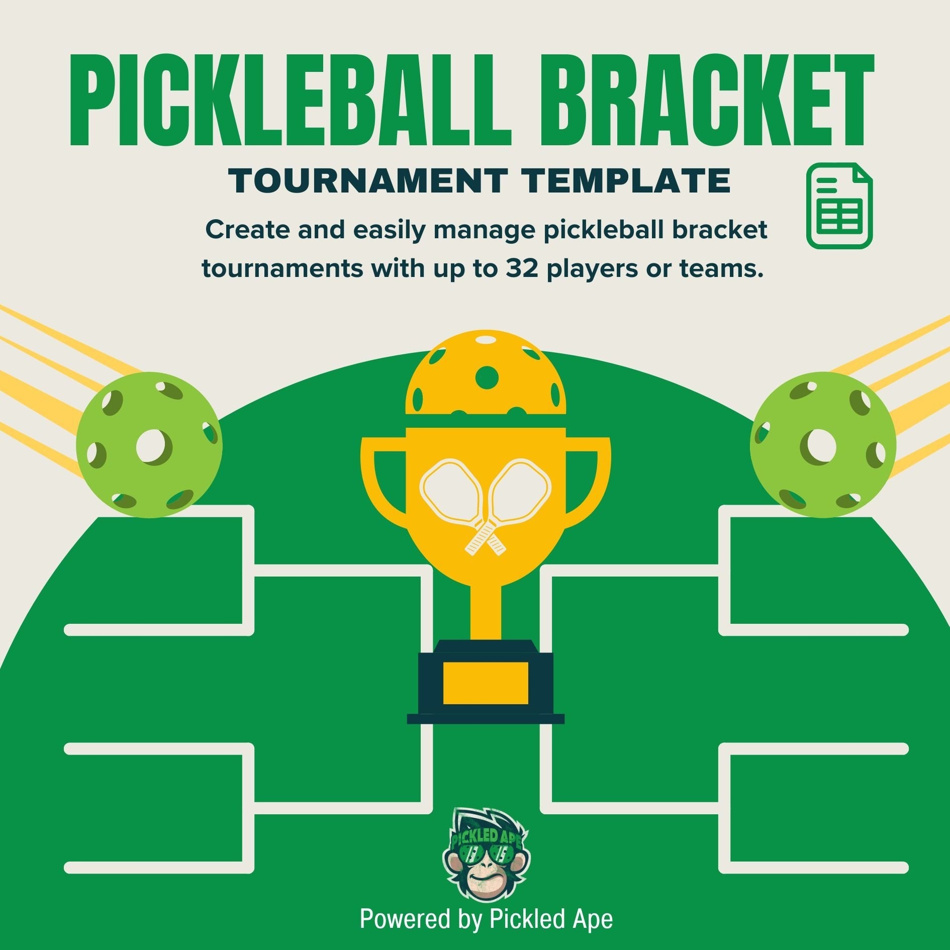 Pickleball Round Robin Team Tournament Template Pickled Ape