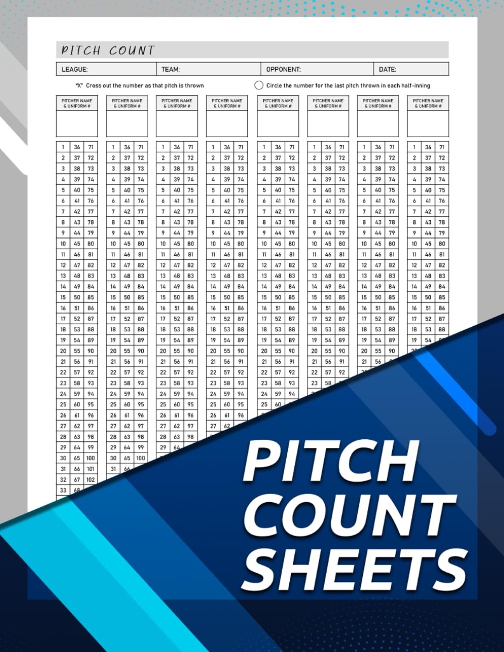 Printable Pitch Count Chart