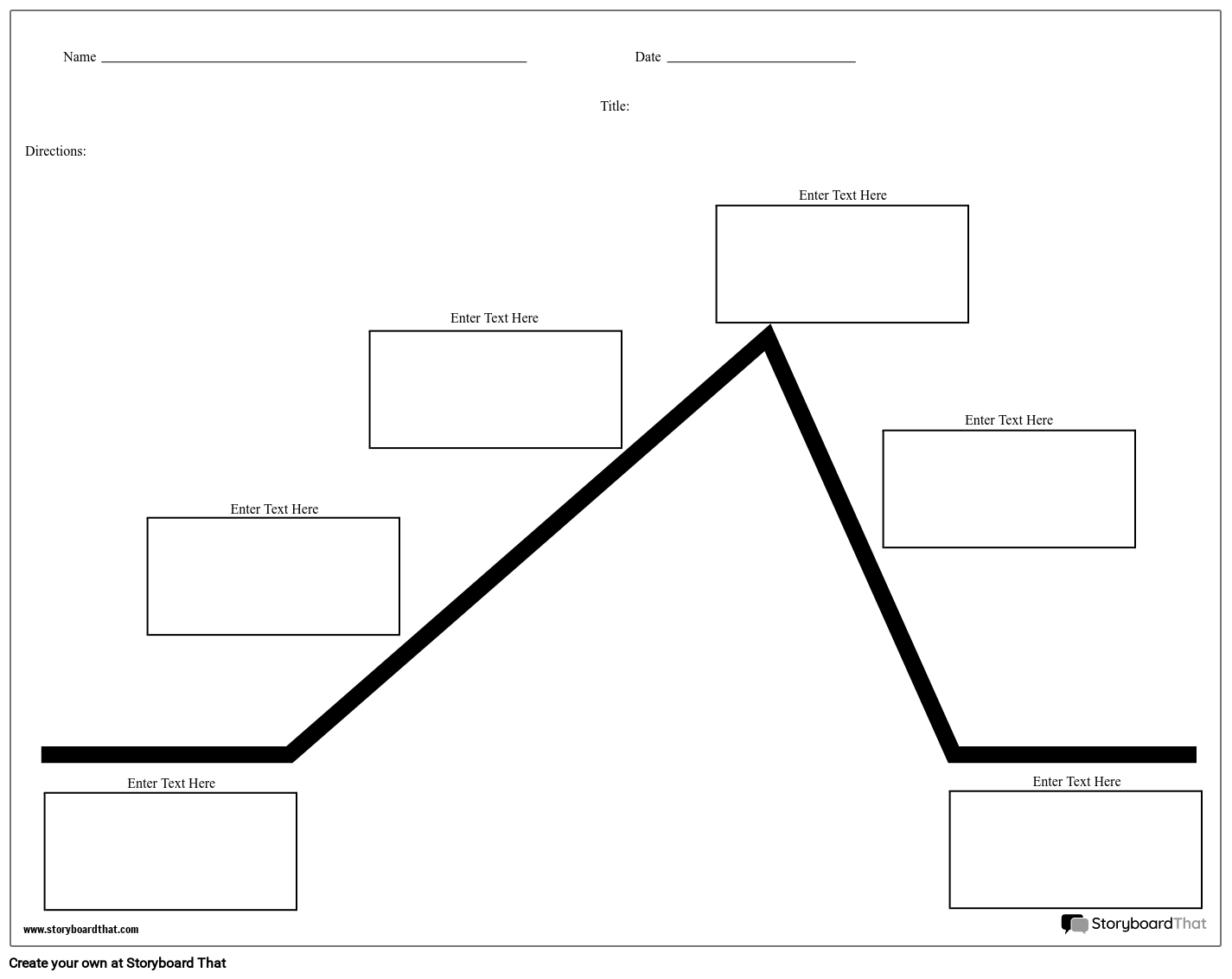 Plot Diagram Worksheet Templates StoryboardThat