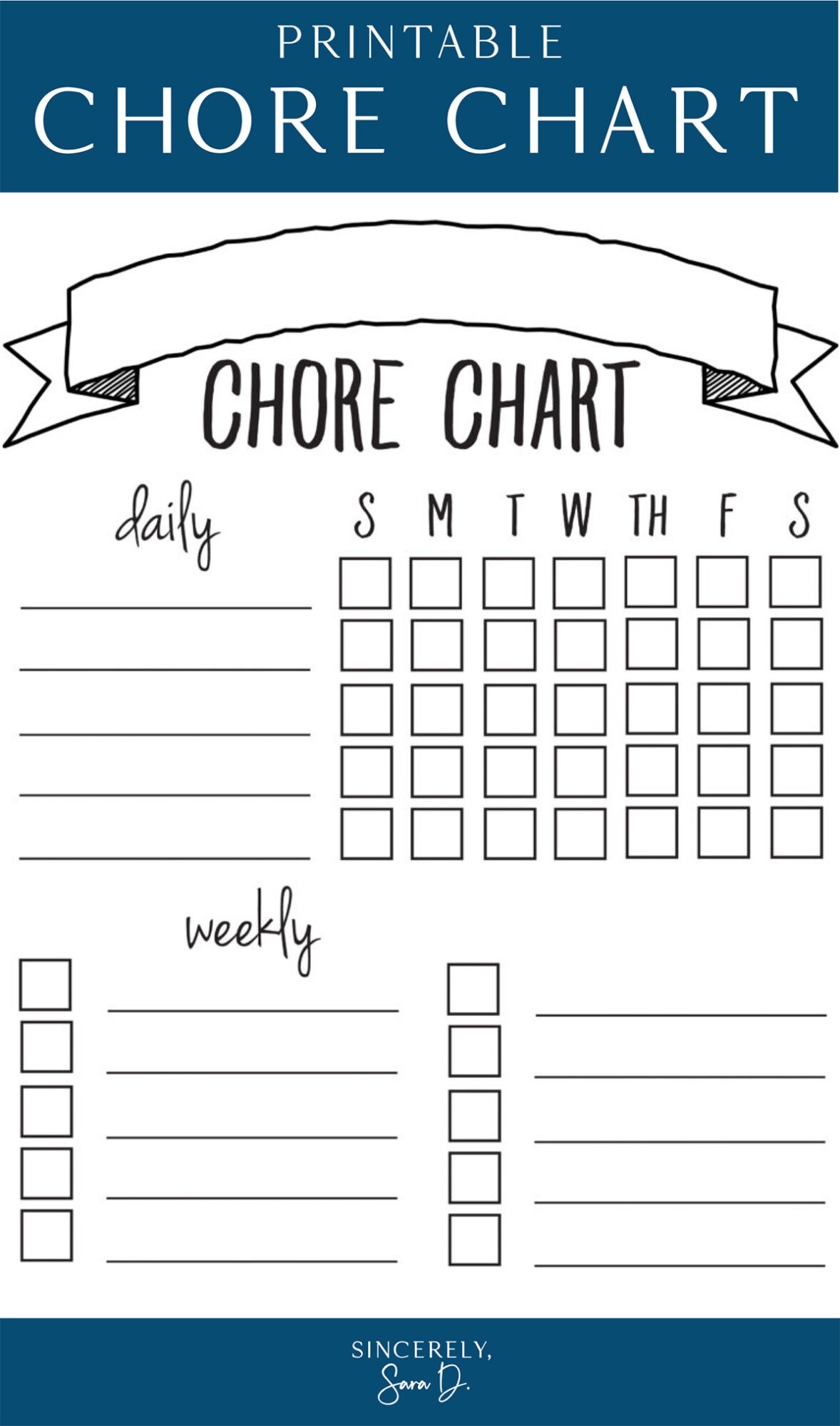 Chores Chart Printable