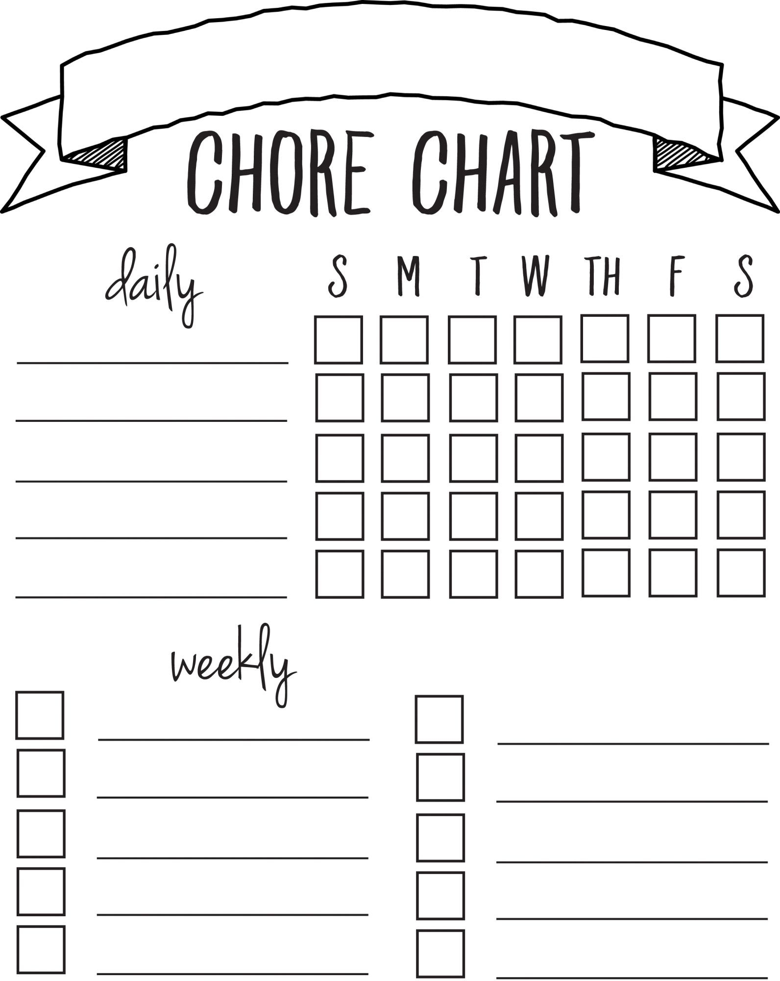 Printable Chore Chart Sincerely Sara D Home Decor U0026 DIY Projects Worksheets Library