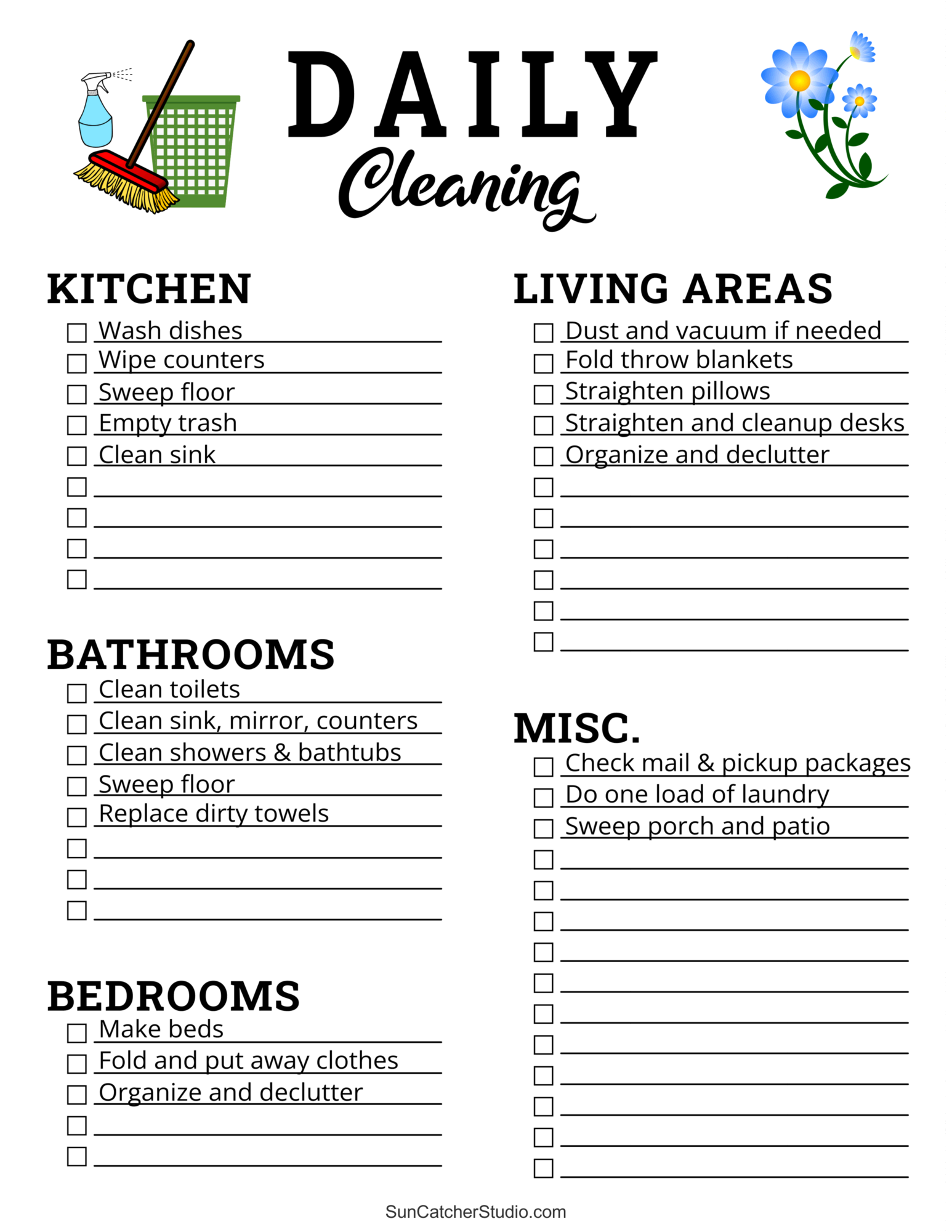 Printable Cleaning Schedule Spring Daily U0026 Weekly Checklists Worksheets Library Printable Cleaning Schedule Spring Daily U0026 Weekly Checklists Worksheets Library