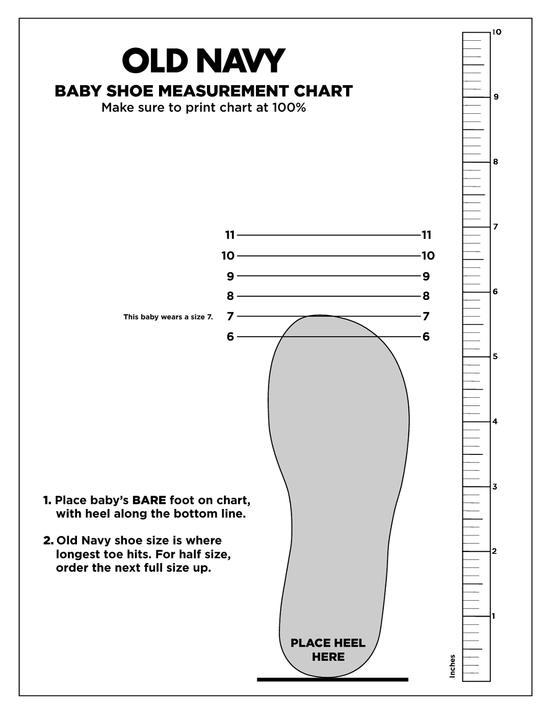 Printable Shoe Size Chart Activity Shelter Printable Shoe Size Chart Activity Shelter