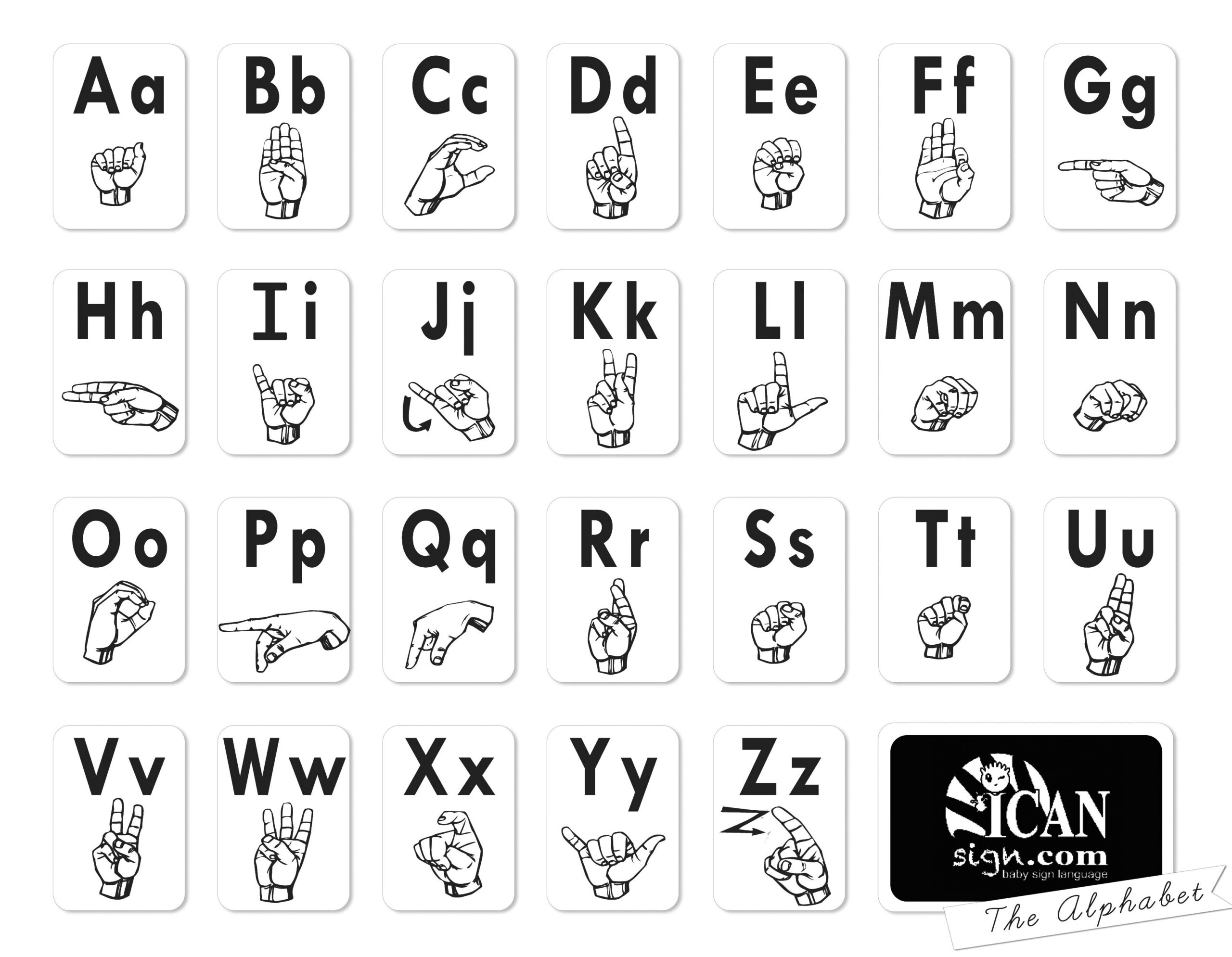 Printable Sign Language Printable Party Favors