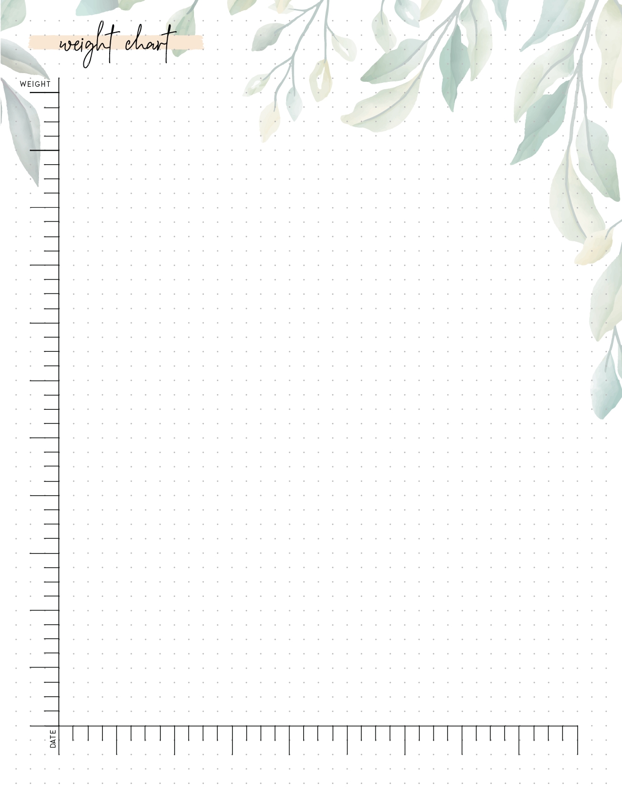 Printable Weight Chart