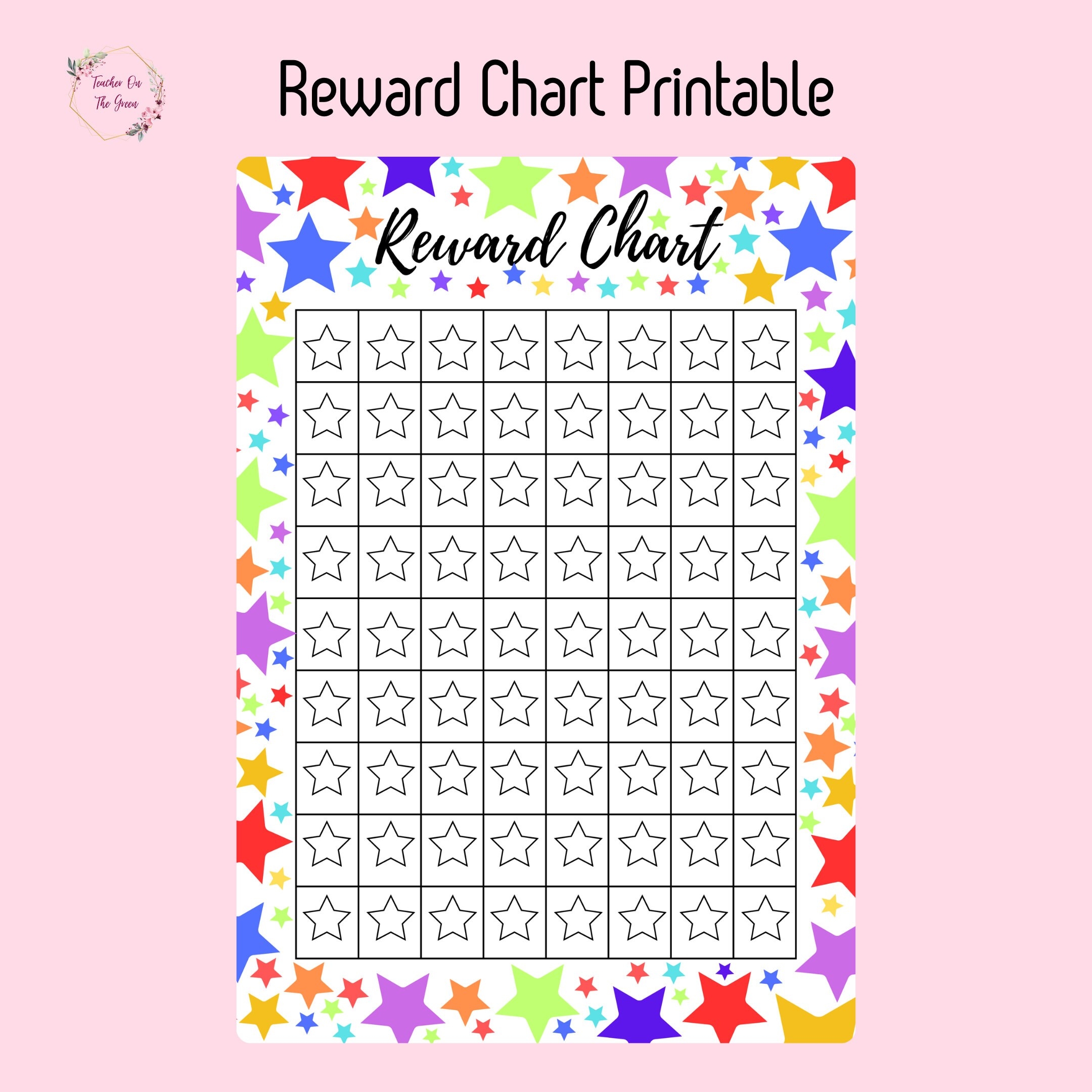 Reward Chart Star Reward Chart Printable Etsy