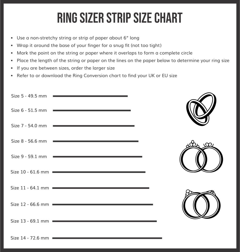Ring Size Chart Men Printable