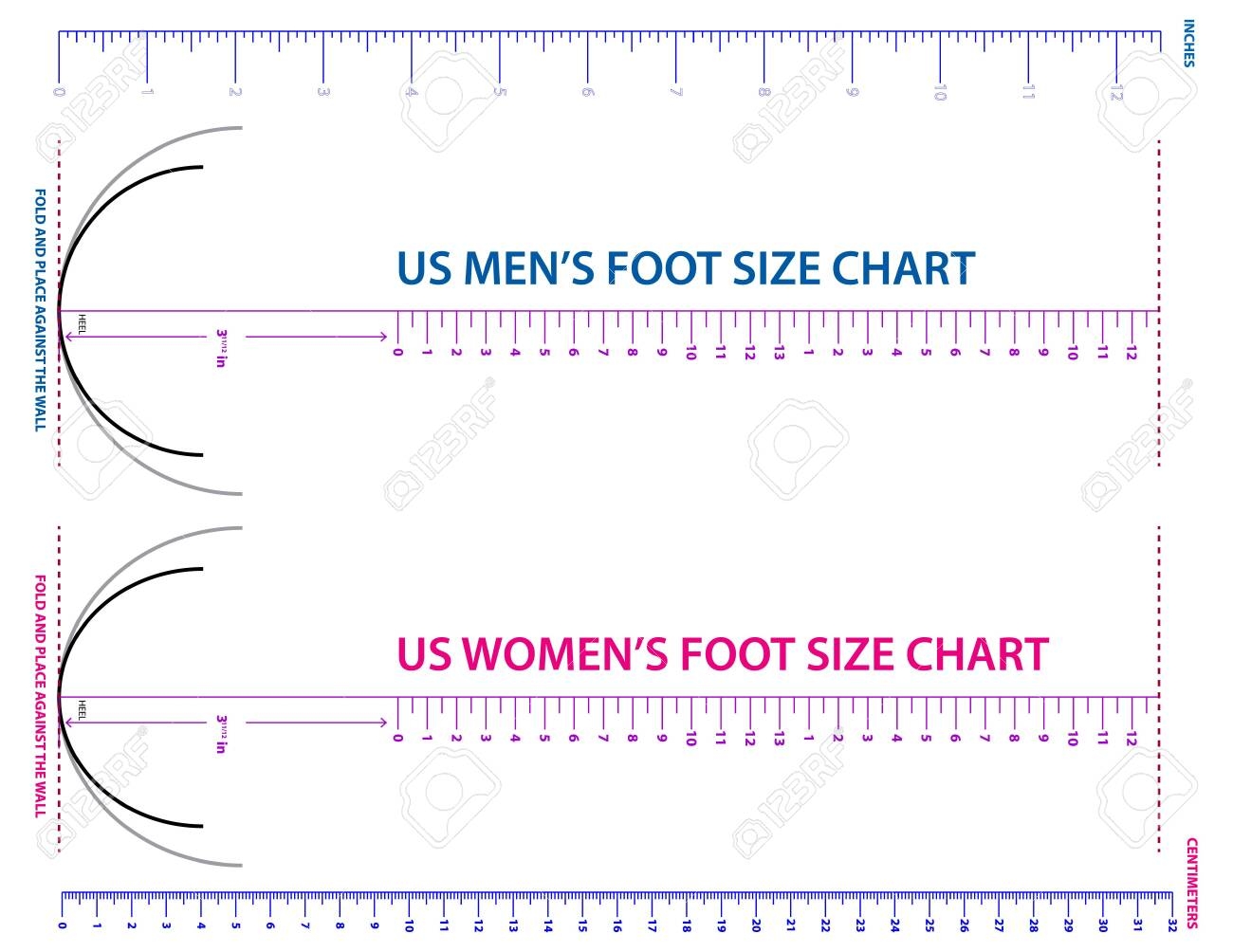 Printable Foot Measuring Chart