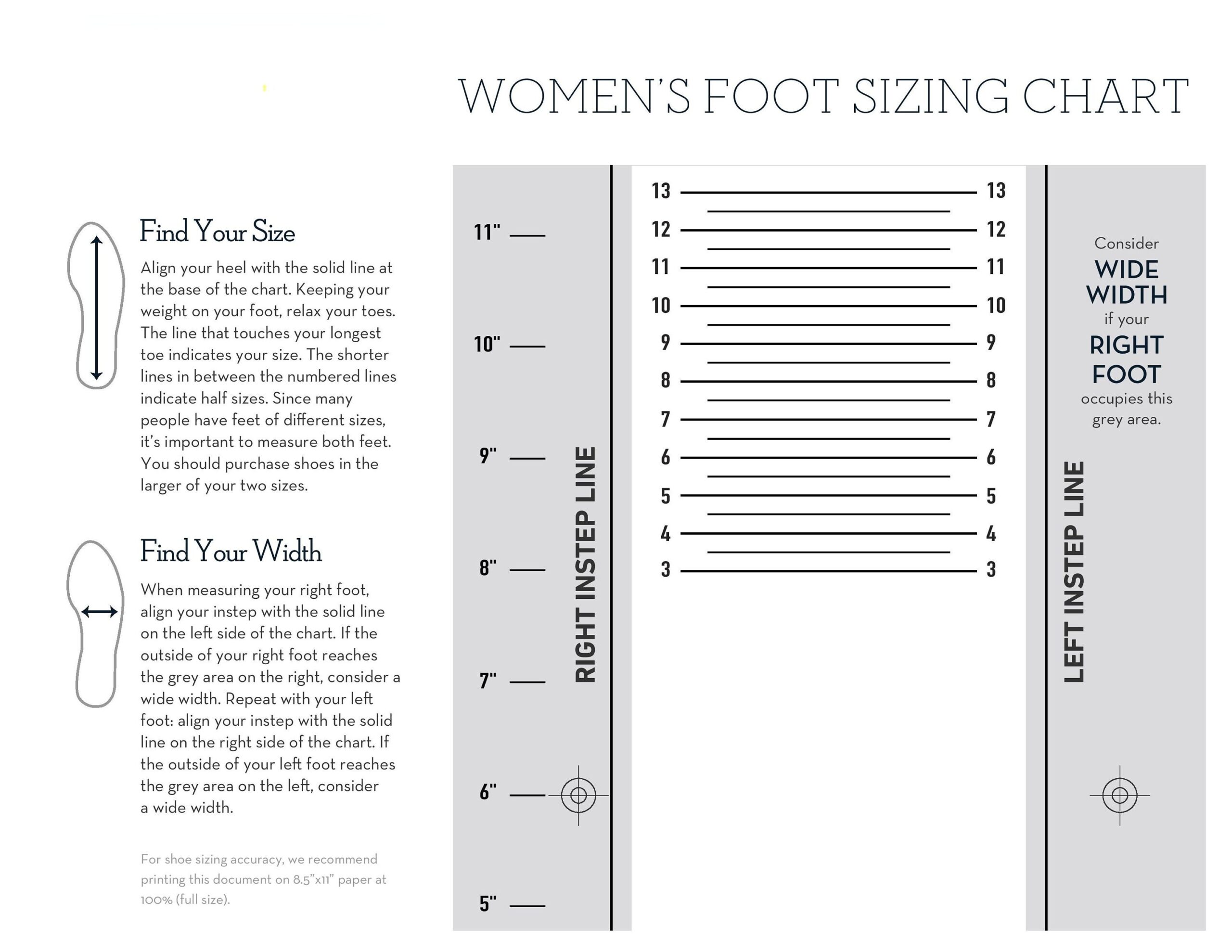 Simple Foot Size Charts Women Men Kids Foot Sizes Charts Shoe Size Chart Template Basic Shoe Size Determiner instant Digital Download Etsy