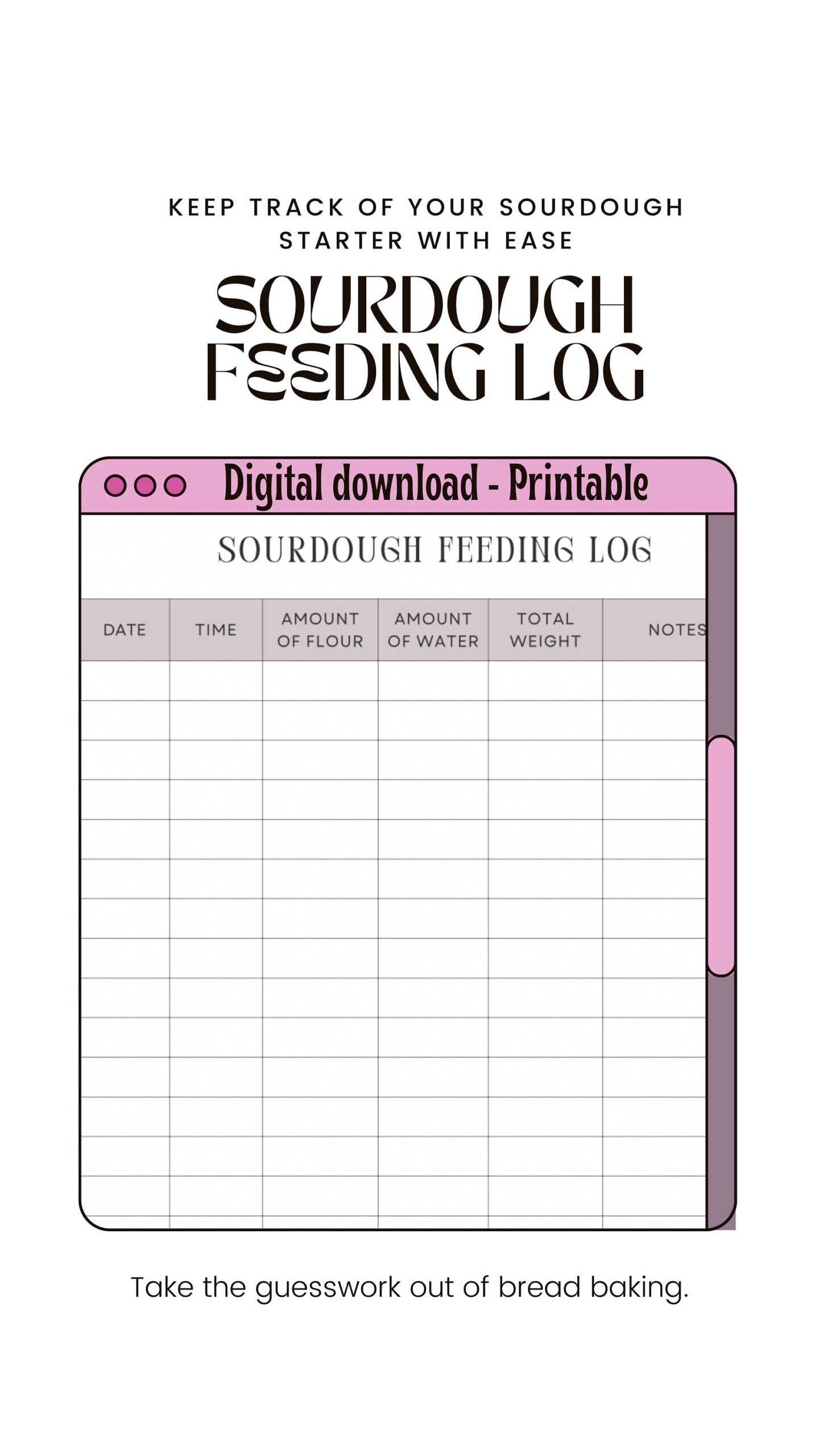 Sourdough Schedule Etsy