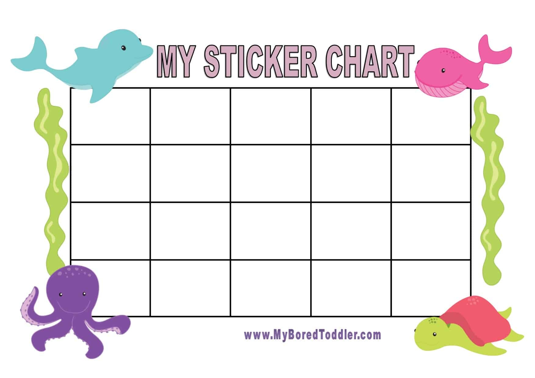 Sticker Reward Chart Free Printable Printable Party Favors
