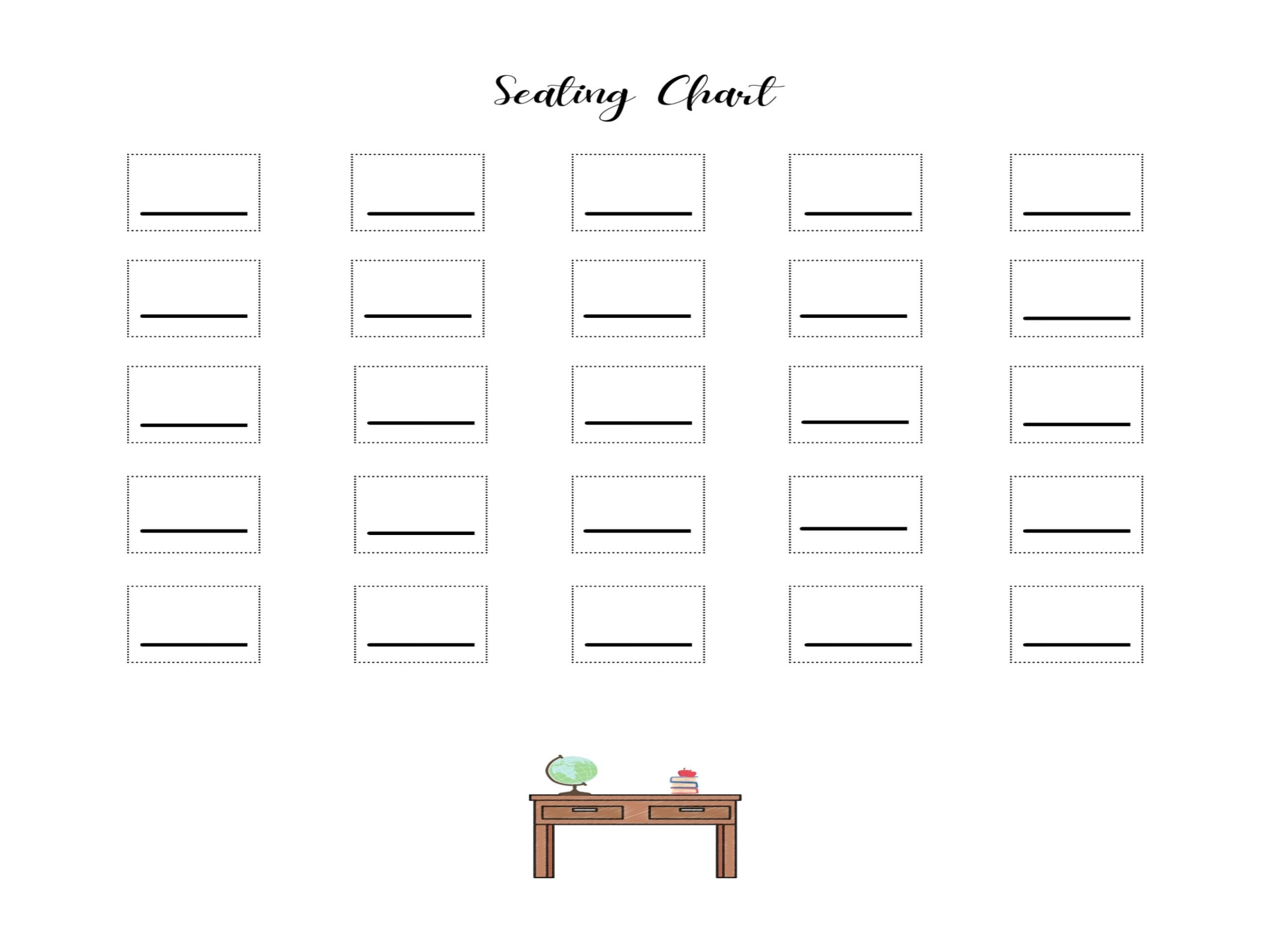 Teacher s Classroom Seating Chart Printable PDF