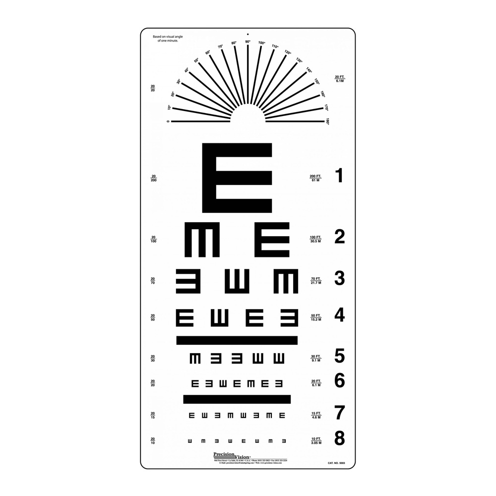 Tumbling E Eye Chart T Bernell Corporation