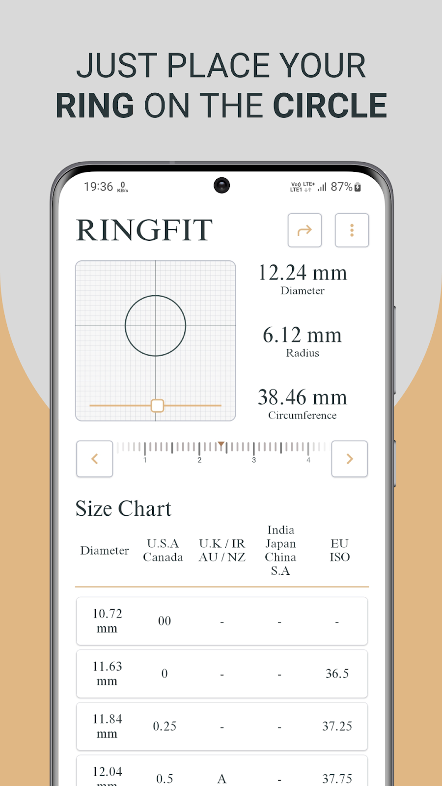 Printable Ring Measurement Chart
