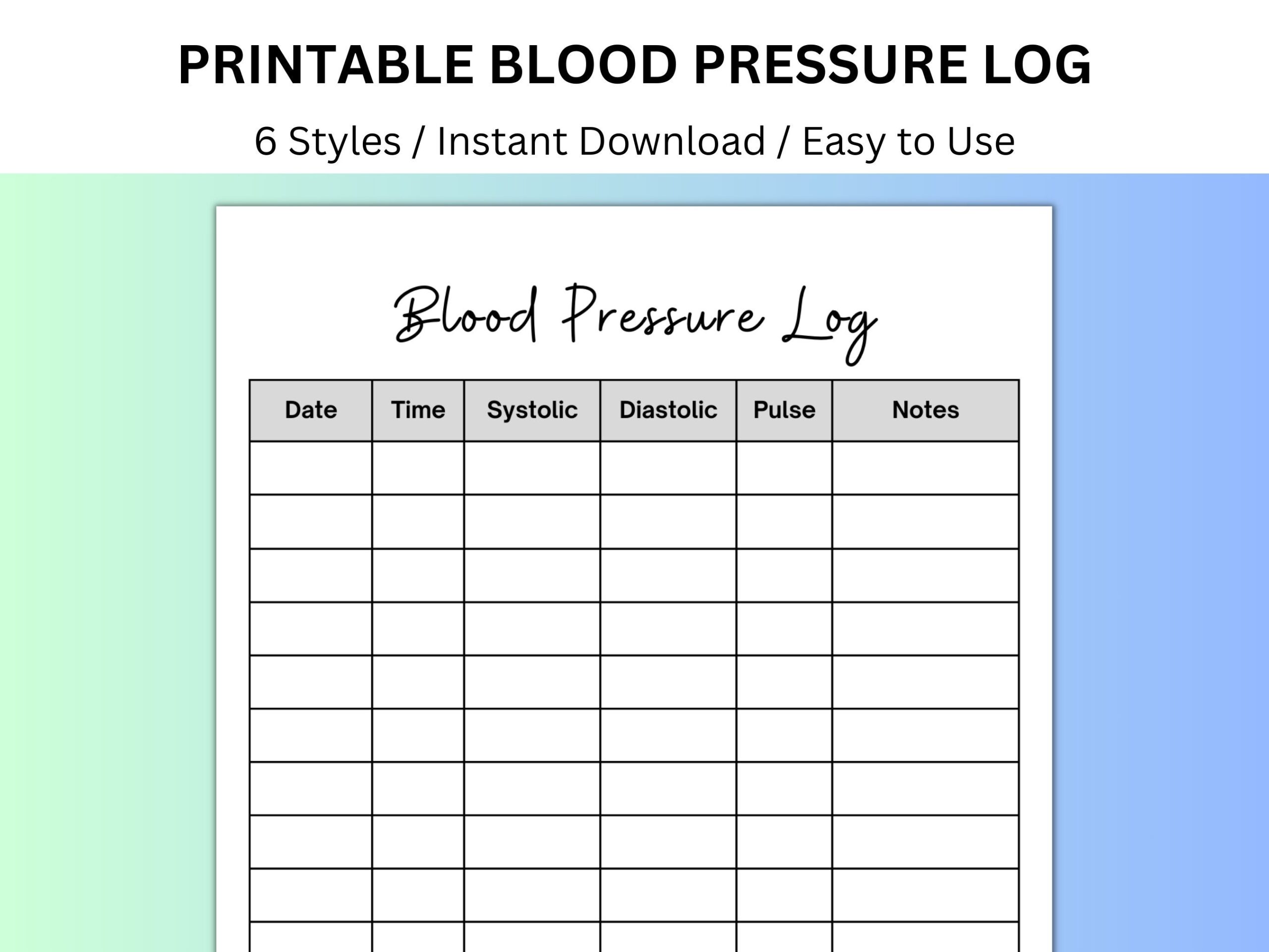Blood Pressure Sheet Blood Pressure Log Medical Binder Medical  Blood Pressure Sheet Blood Pressure Log Medical Binder Medical
