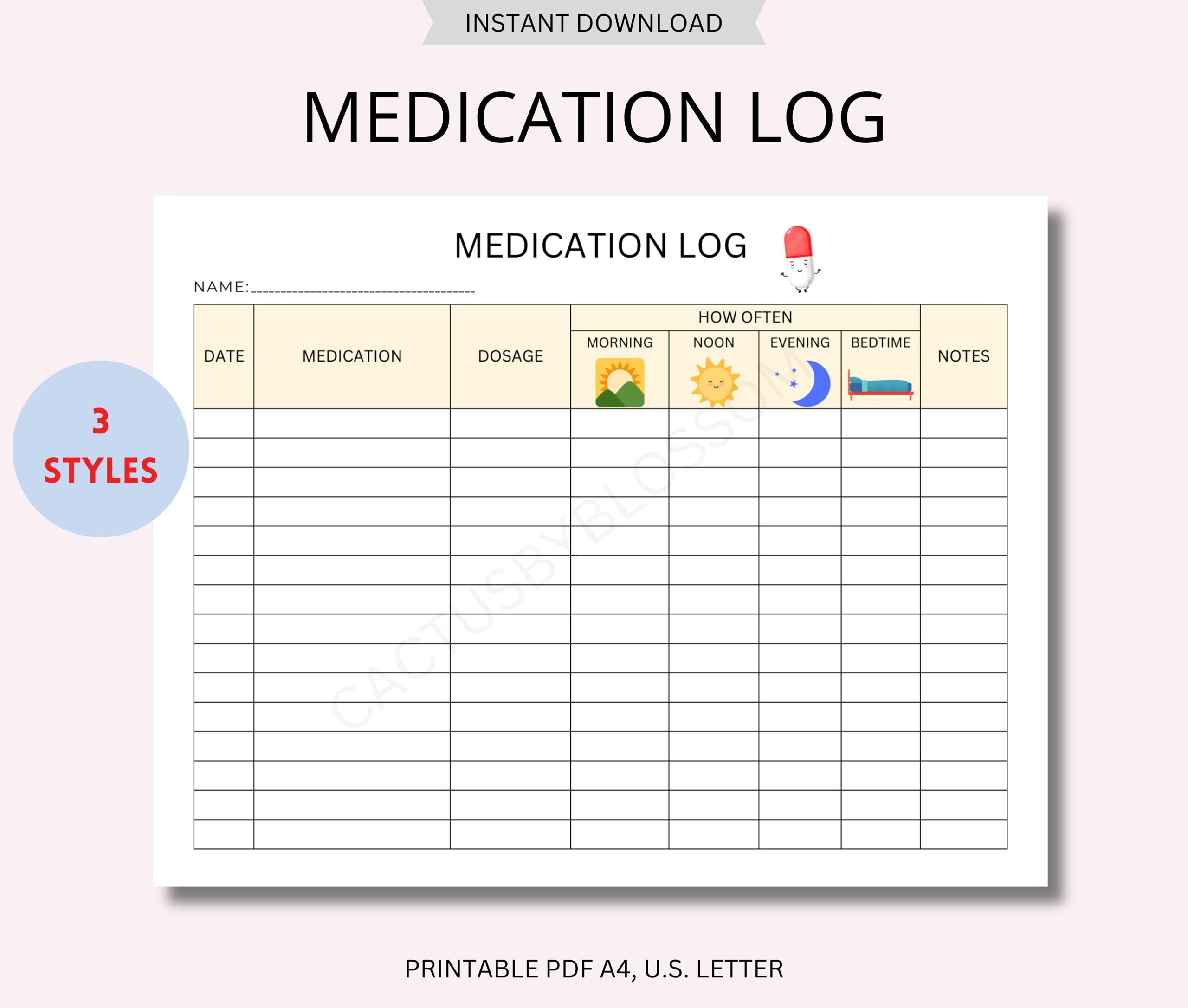 Printable Tamiflu Dosing Chart