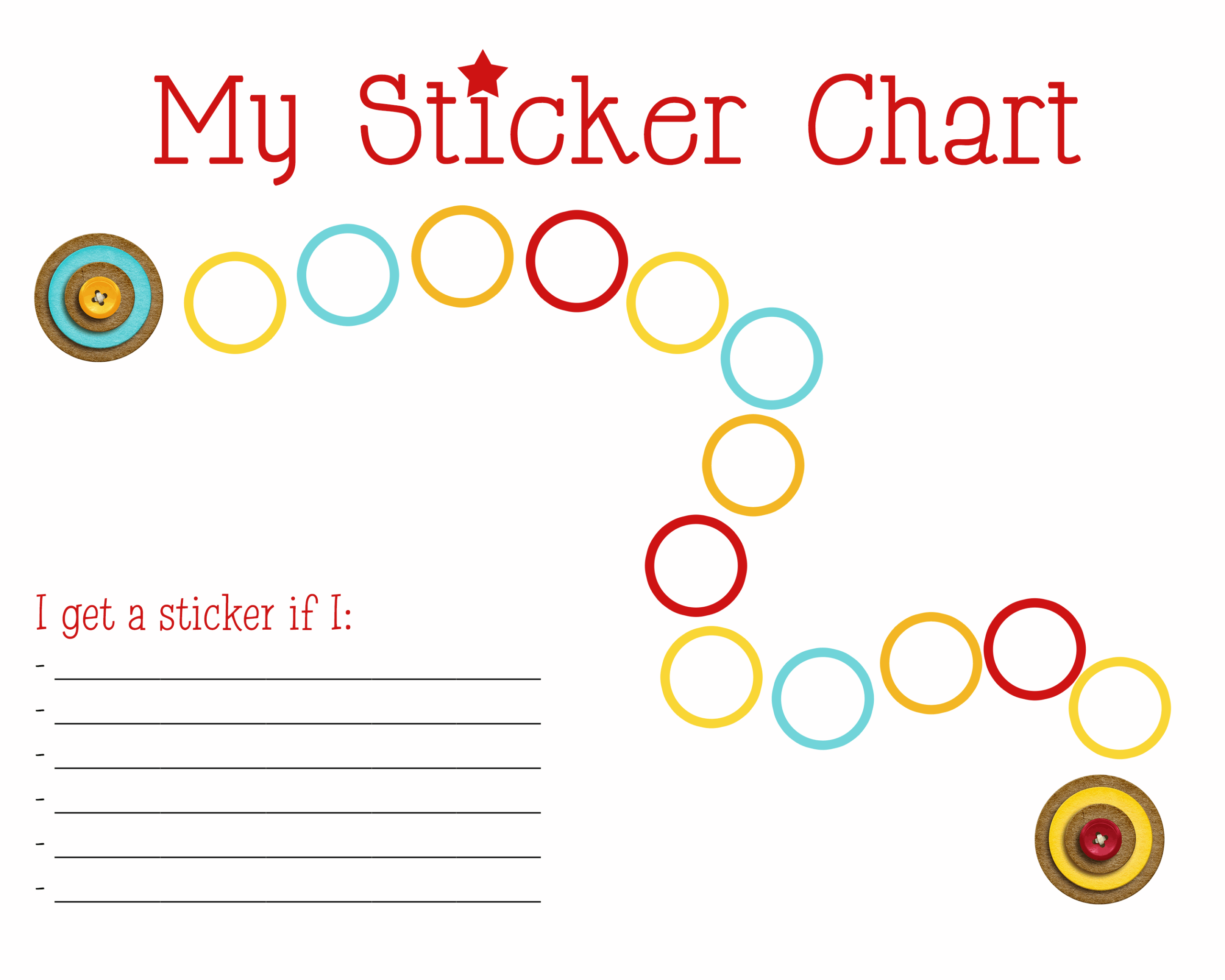 Printable Free Sticker Chart