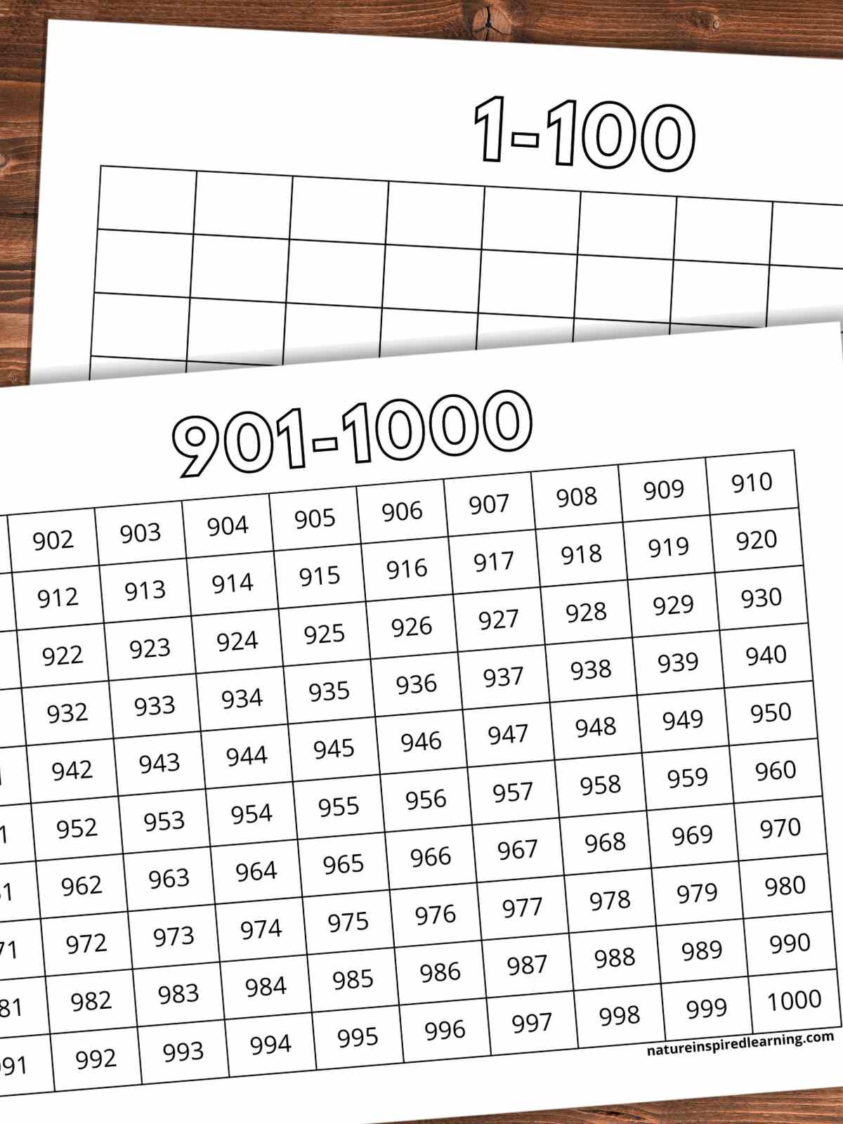 Free Number Chart Printable Free Number Chart Printable