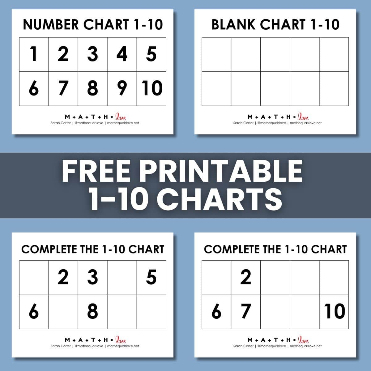 1 10 Number Chart For Kids Free Printable PDF 
