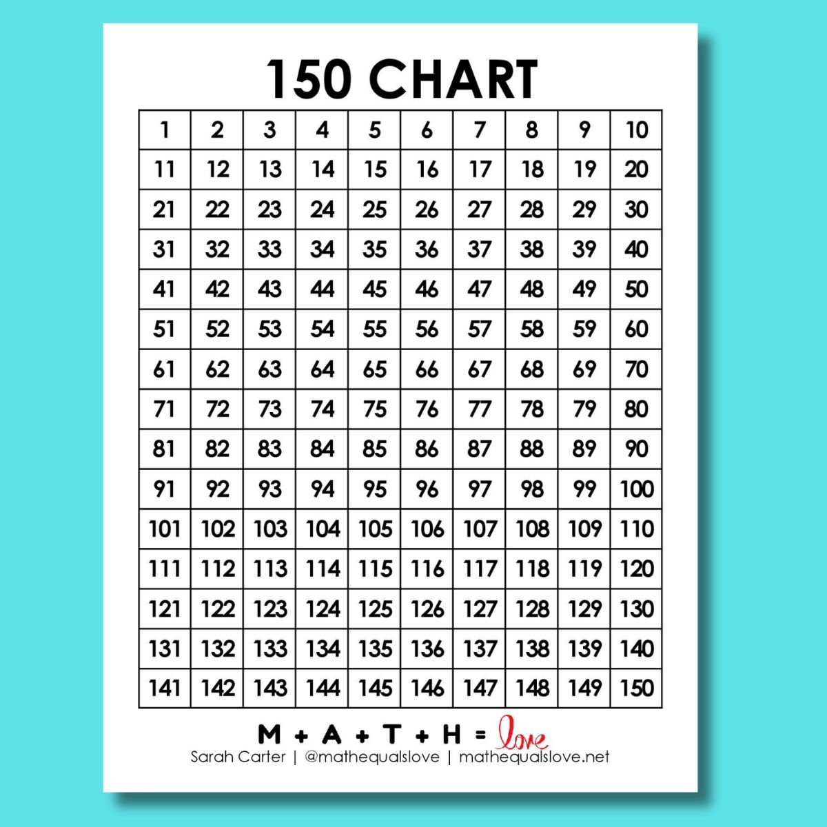 Number Chart Printable Free Number Chart Printable Free