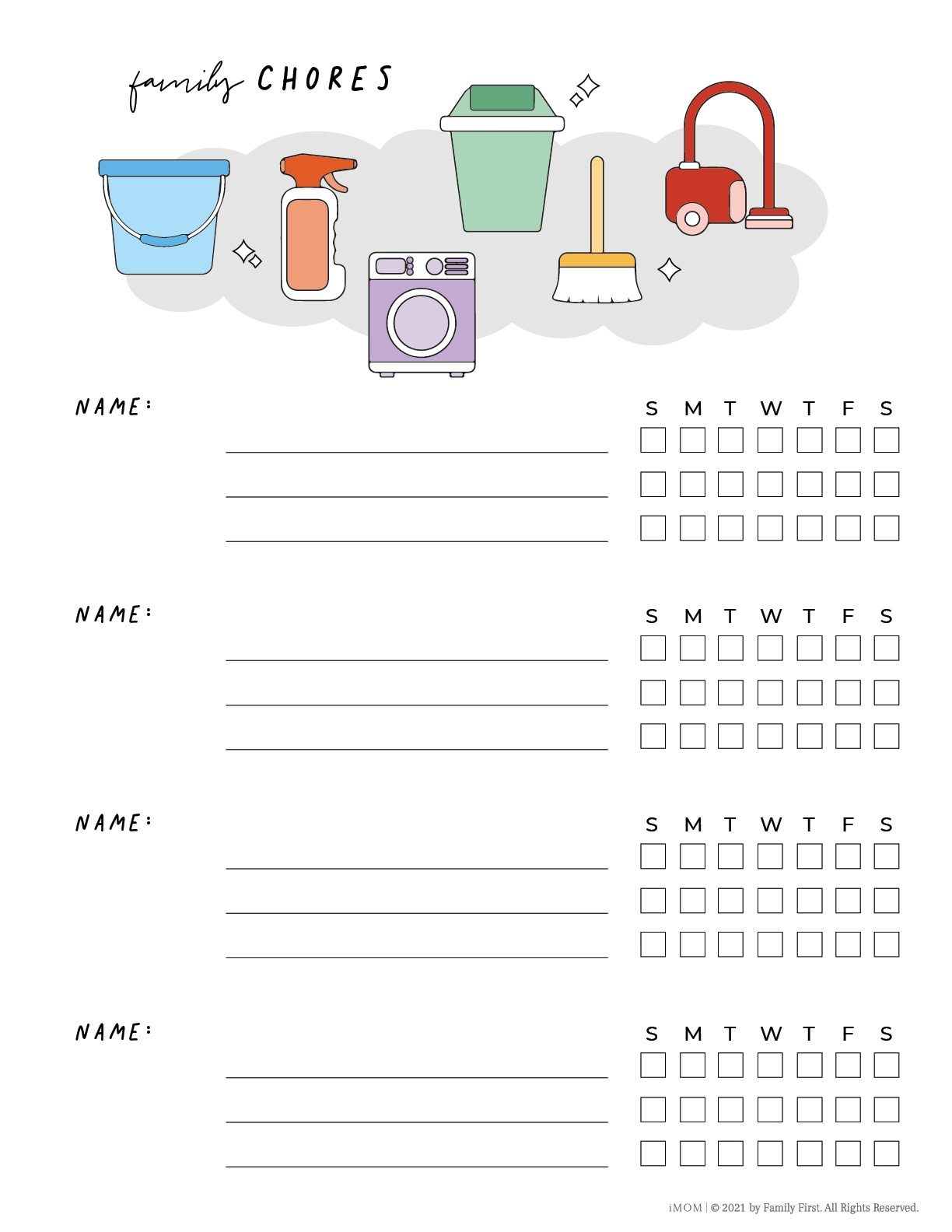 10 Free Printable Chore Charts IMOM