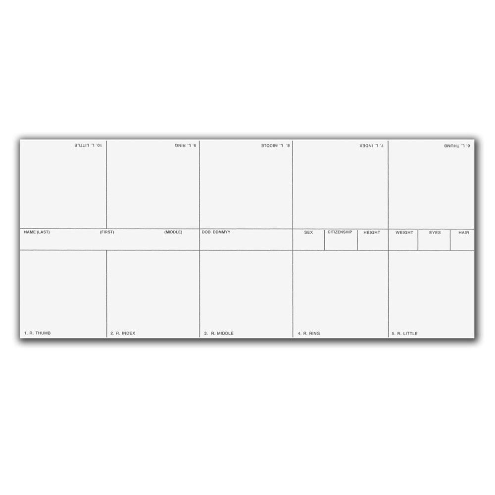 100 Compact Fingerprint Cards EVIDENT 100 Compact Fingerprint Cards EVIDENT