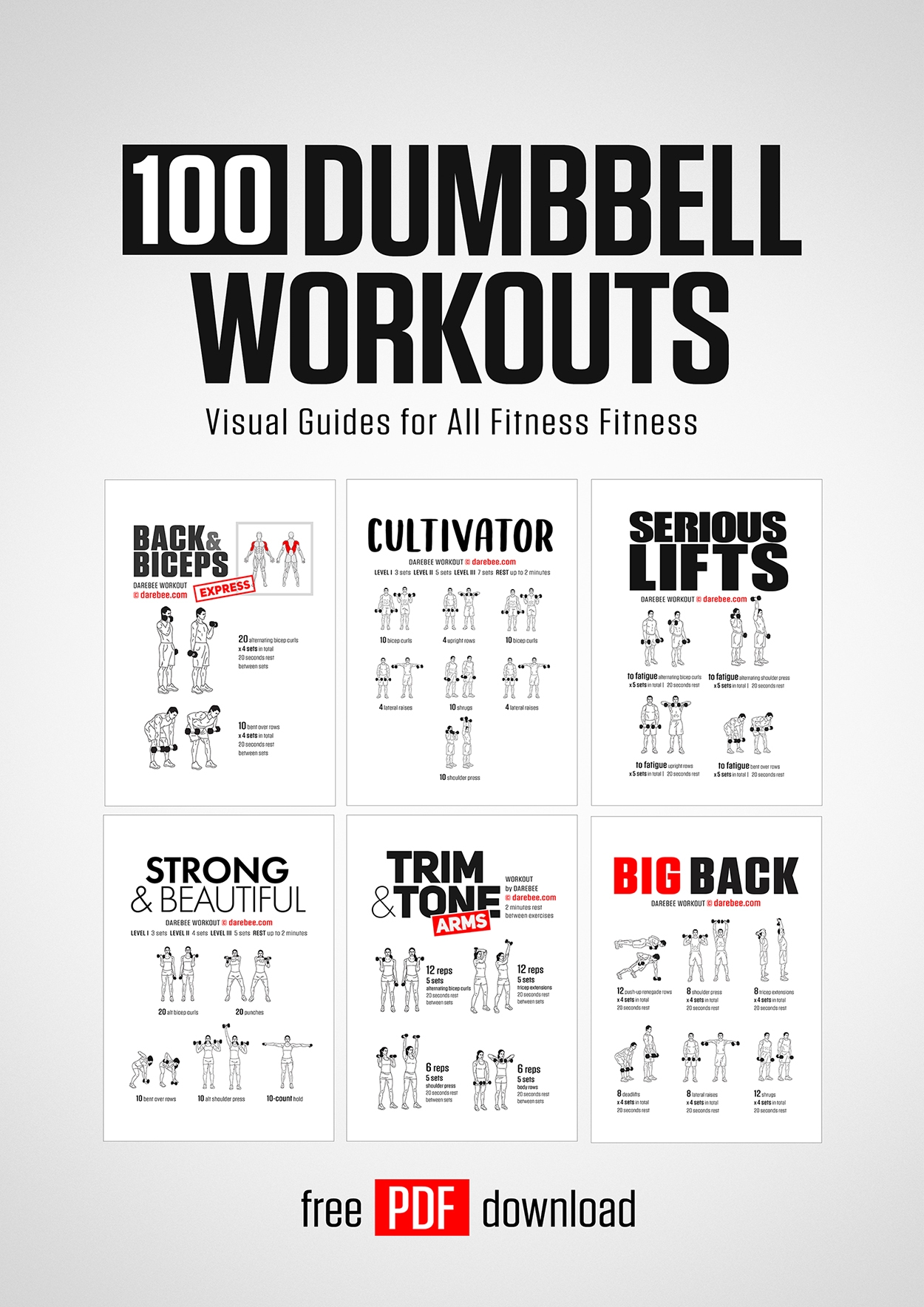 Printable Dumbbell Workout Chart Pdf