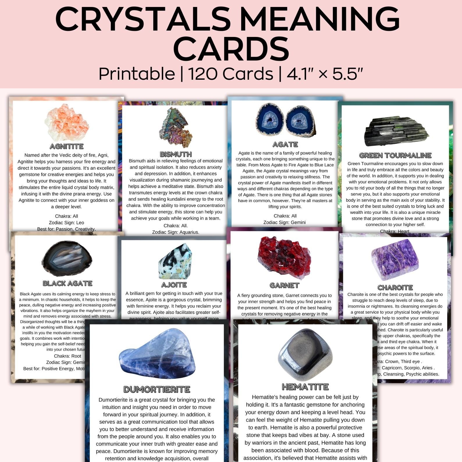 Free Printable Gemstone Meanings Chart