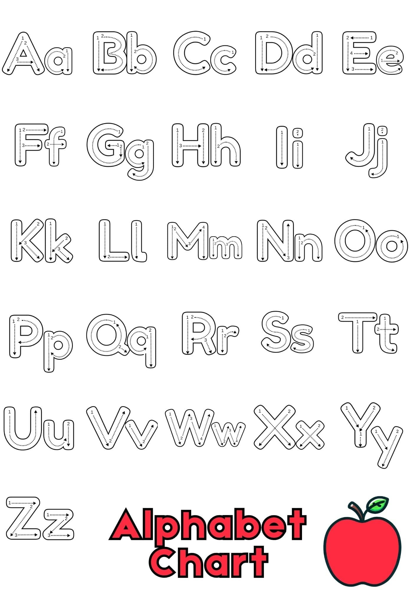 11 Free Printable Alphabet Charts Teach Prints