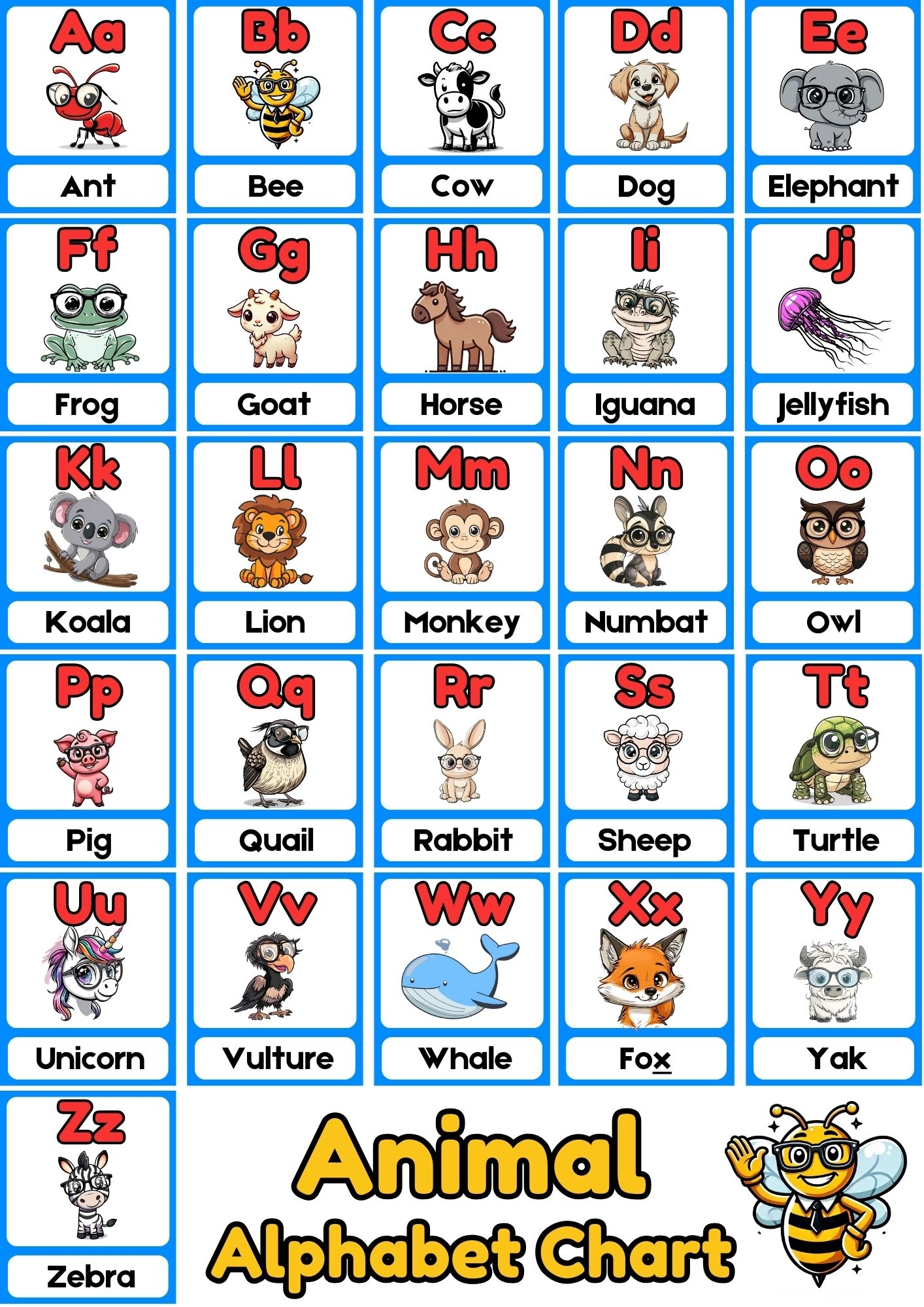 Abc Chart With Pictures Printable