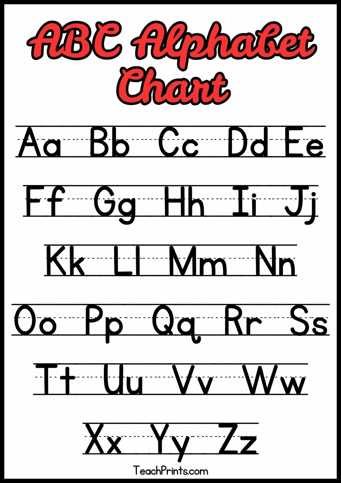 Free Printable Manuscript Alphabet Chart Free Printable Manuscript Alphabet Chart