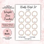 12 Week Weight Loss Tracker Motivational Chart printable PDF Etsy