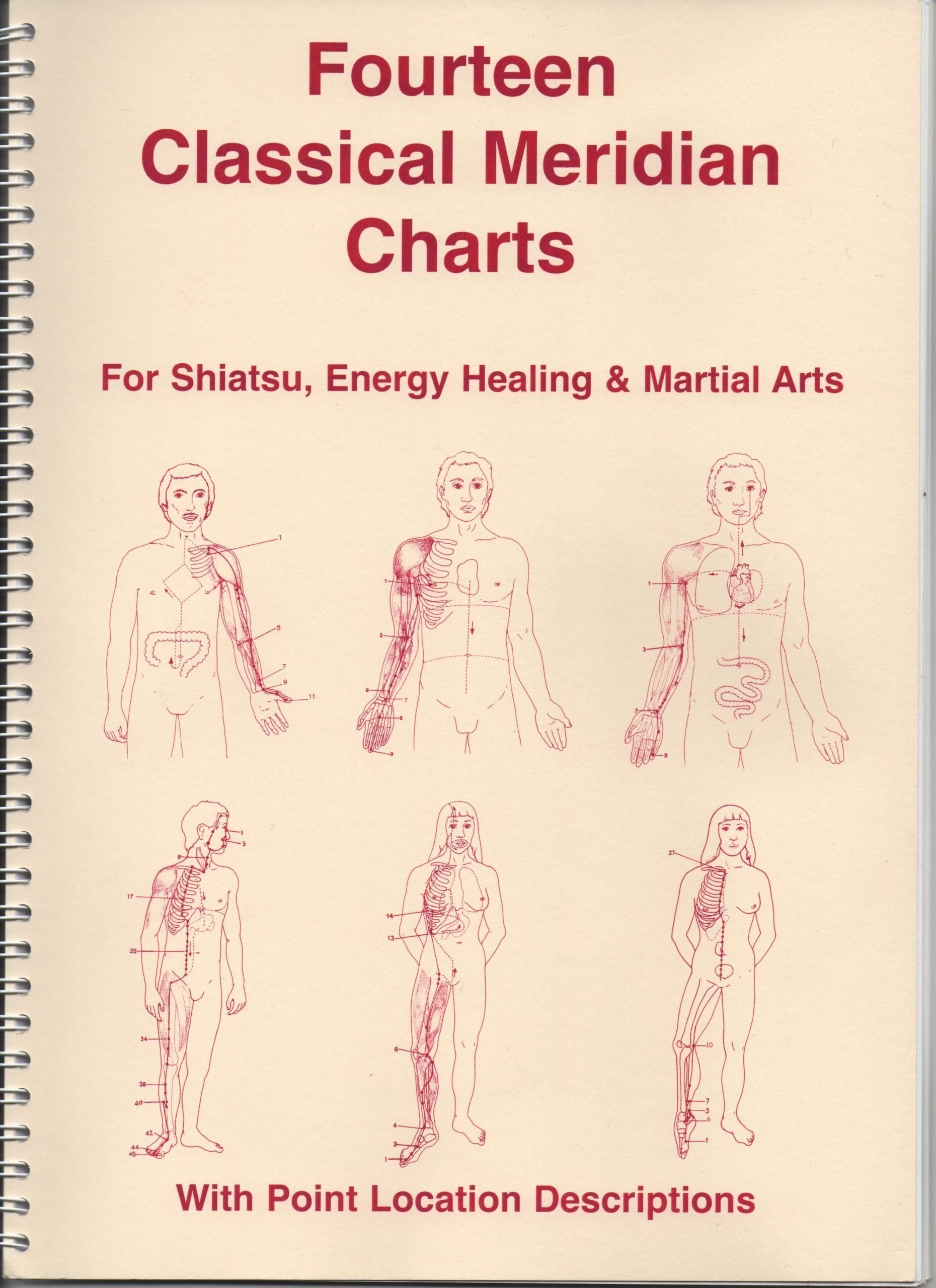 14 Classical Meridian Charts For Shiatsu Energy Healing Martial Arts