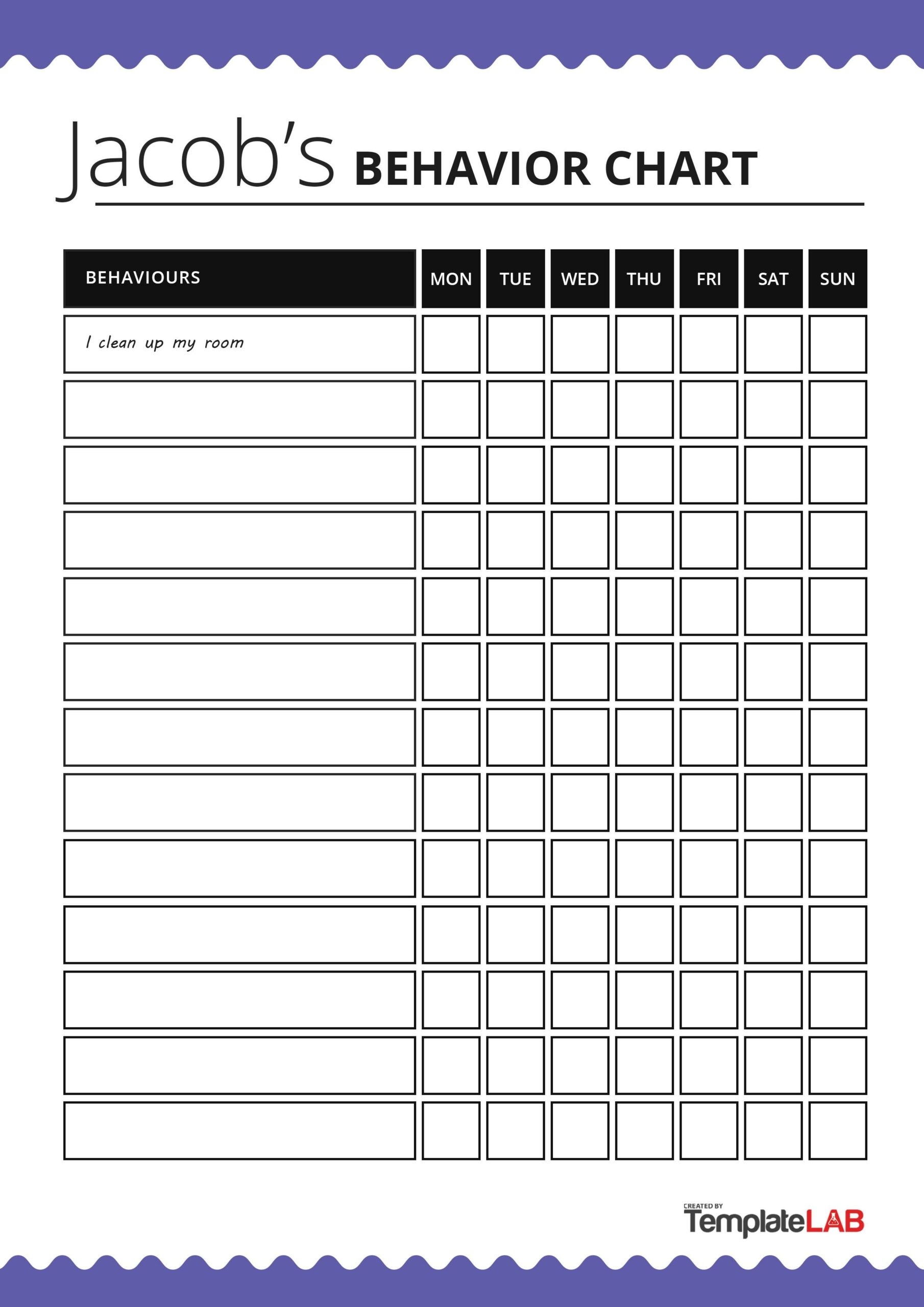 19 Printable Behavior Chart Templates for Kids TemplateLab 19 Printable Behavior Chart Templates for Kids TemplateLab