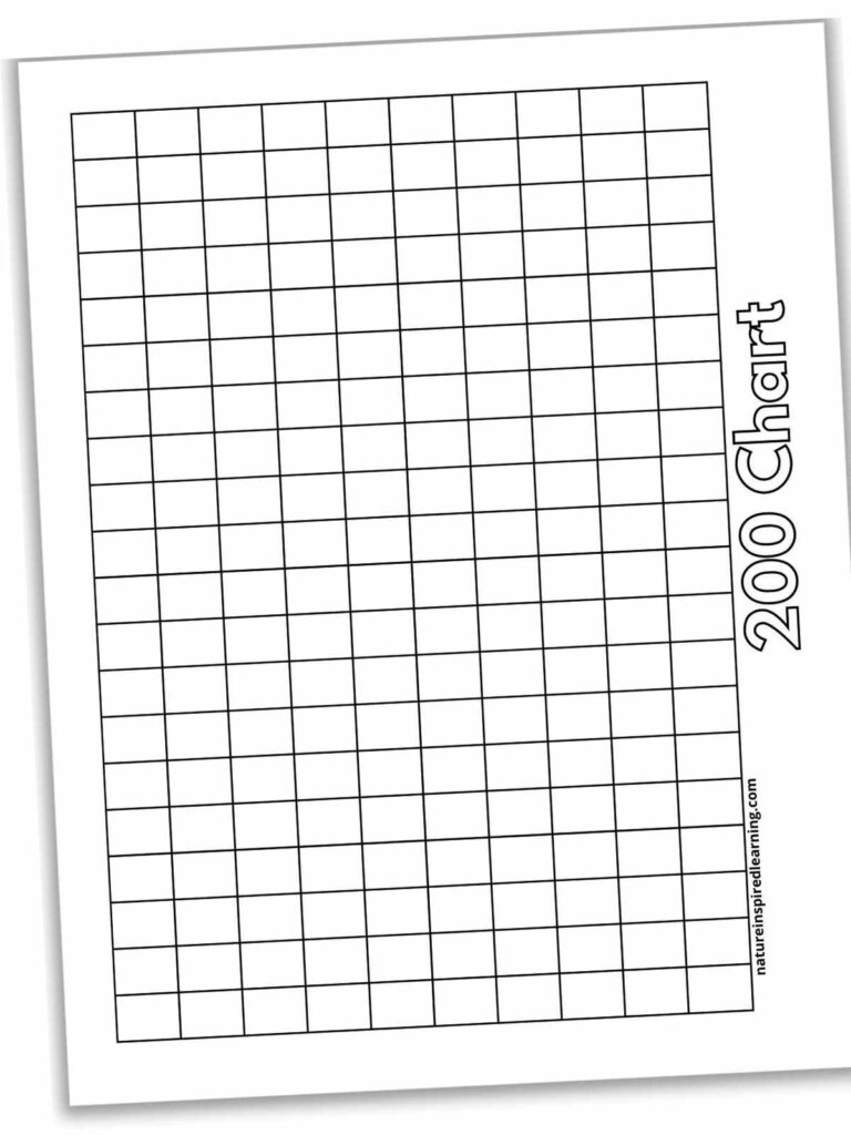 200 Chart Printables Nature Inspired Learning