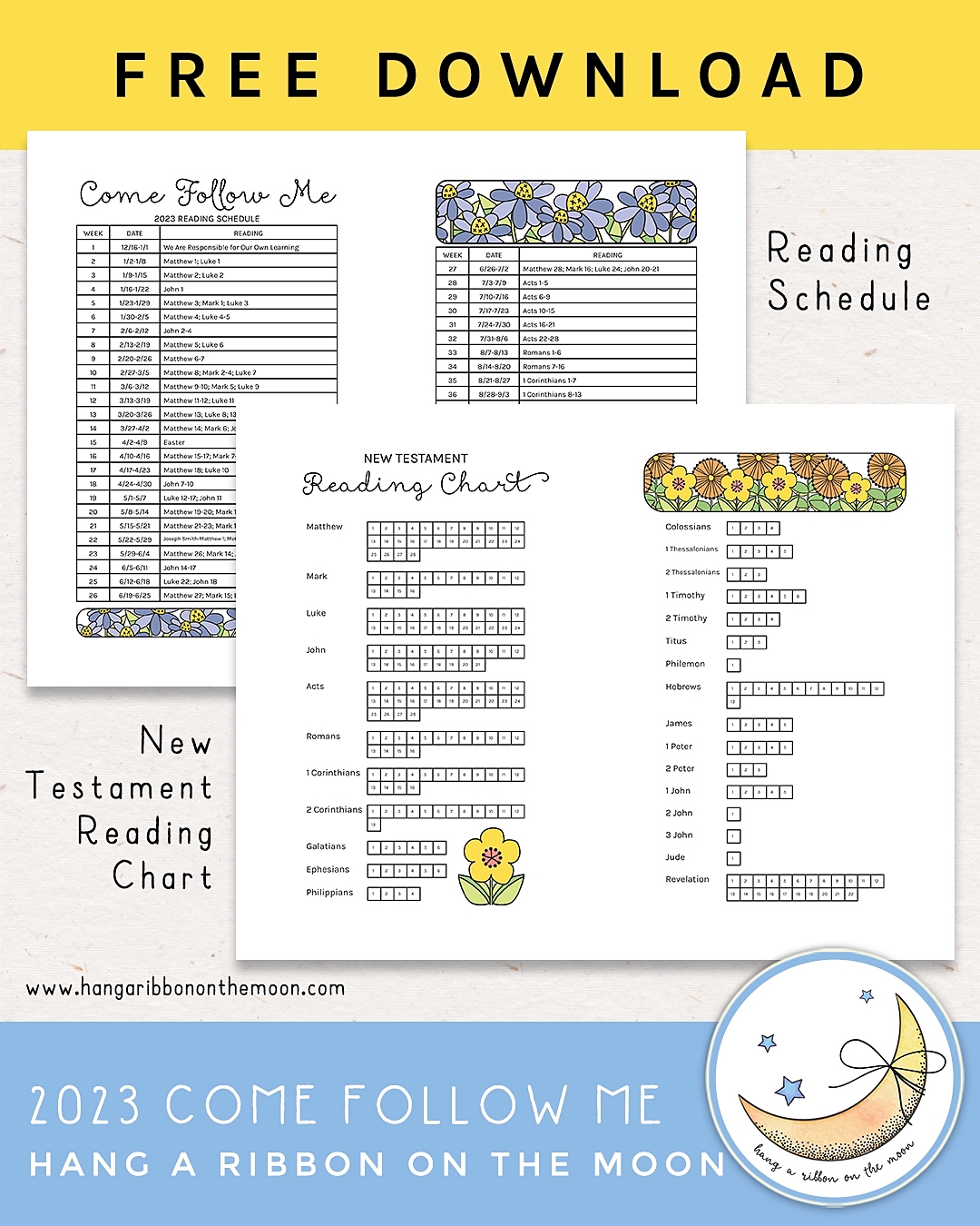 Free Printable New Testament Reading Chart
