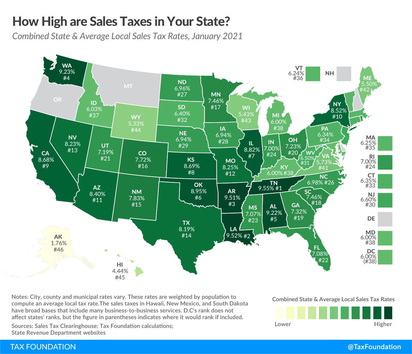 2025 Sales Tax Rates Sales Taxes By State 2025 Sales Tax Rates Sales Taxes By State