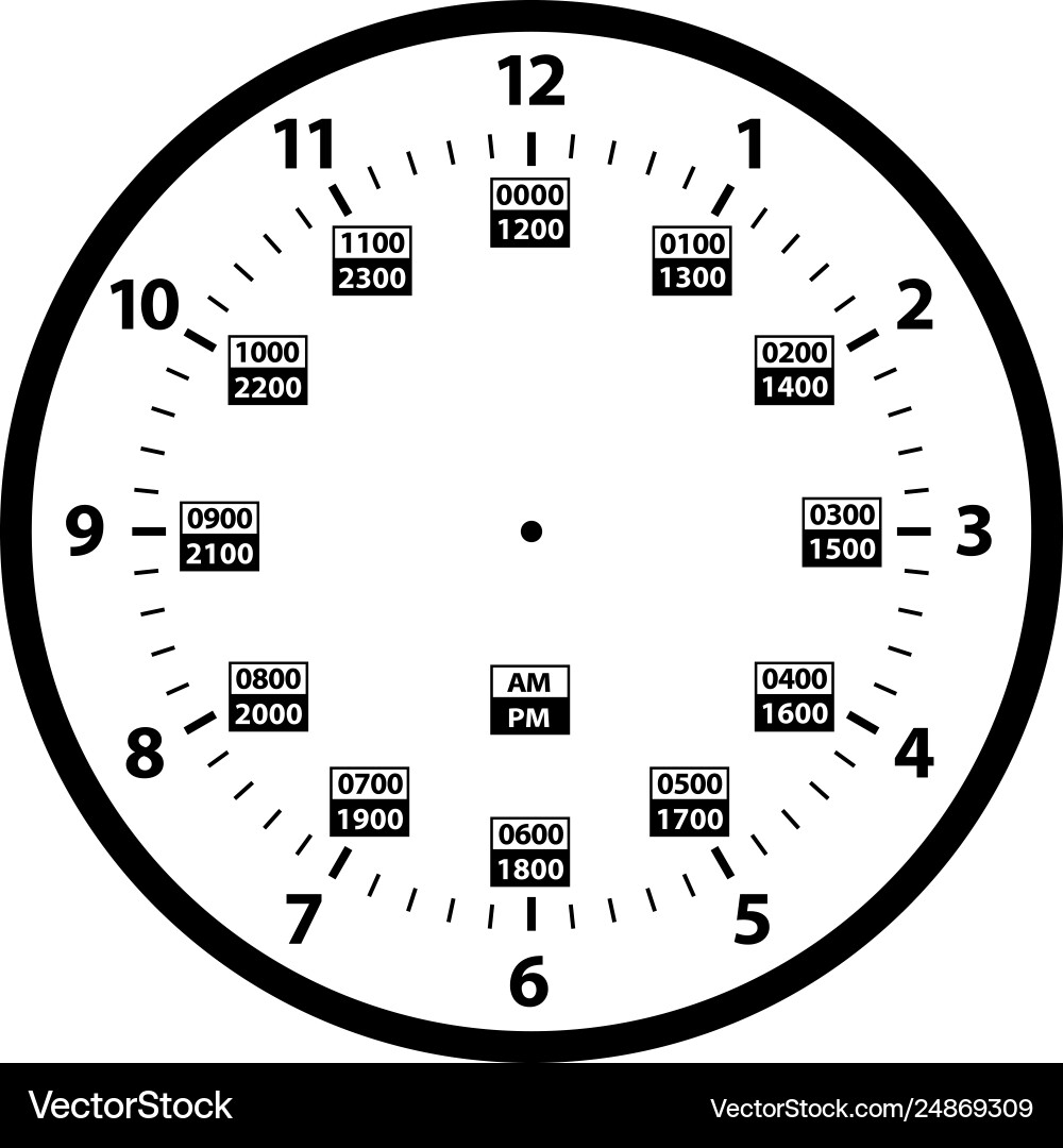 24 Hour Clock Chart Printable