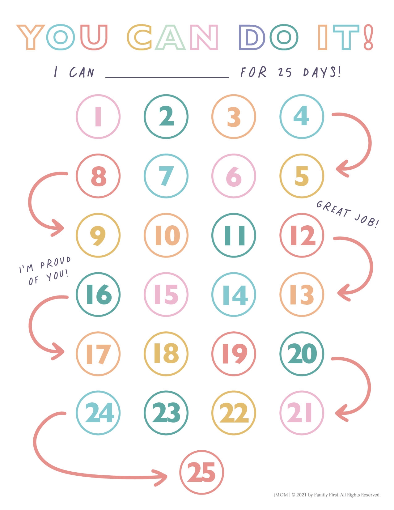 25 Day You Can Do It Chart IMOM