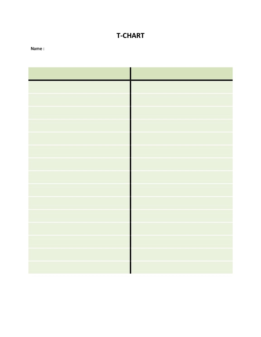 Free T Chart Printable