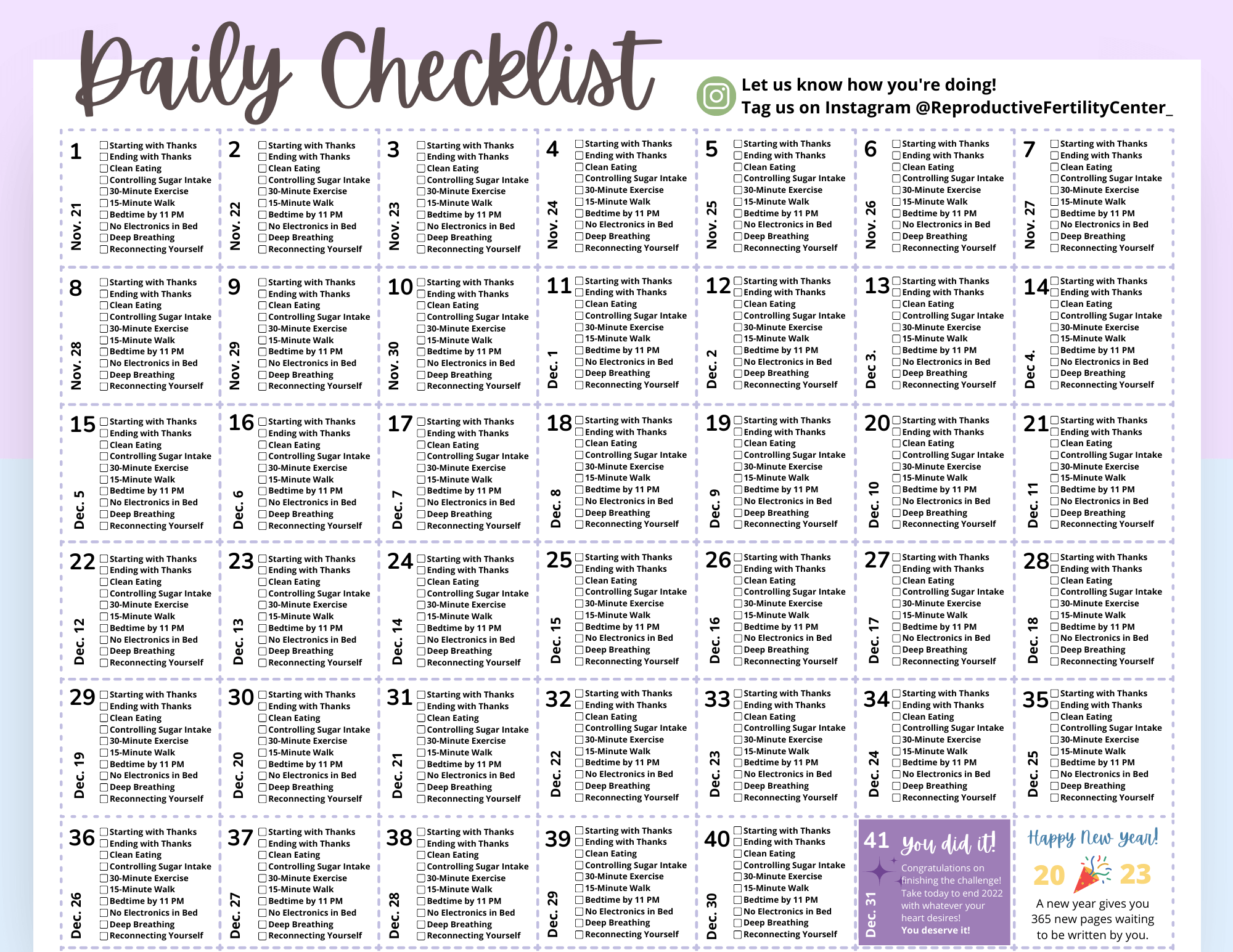 40 Day Challenge Printable Calendar Printable Calendar 40 Day Challenge Printable Calendar Printable Calendar