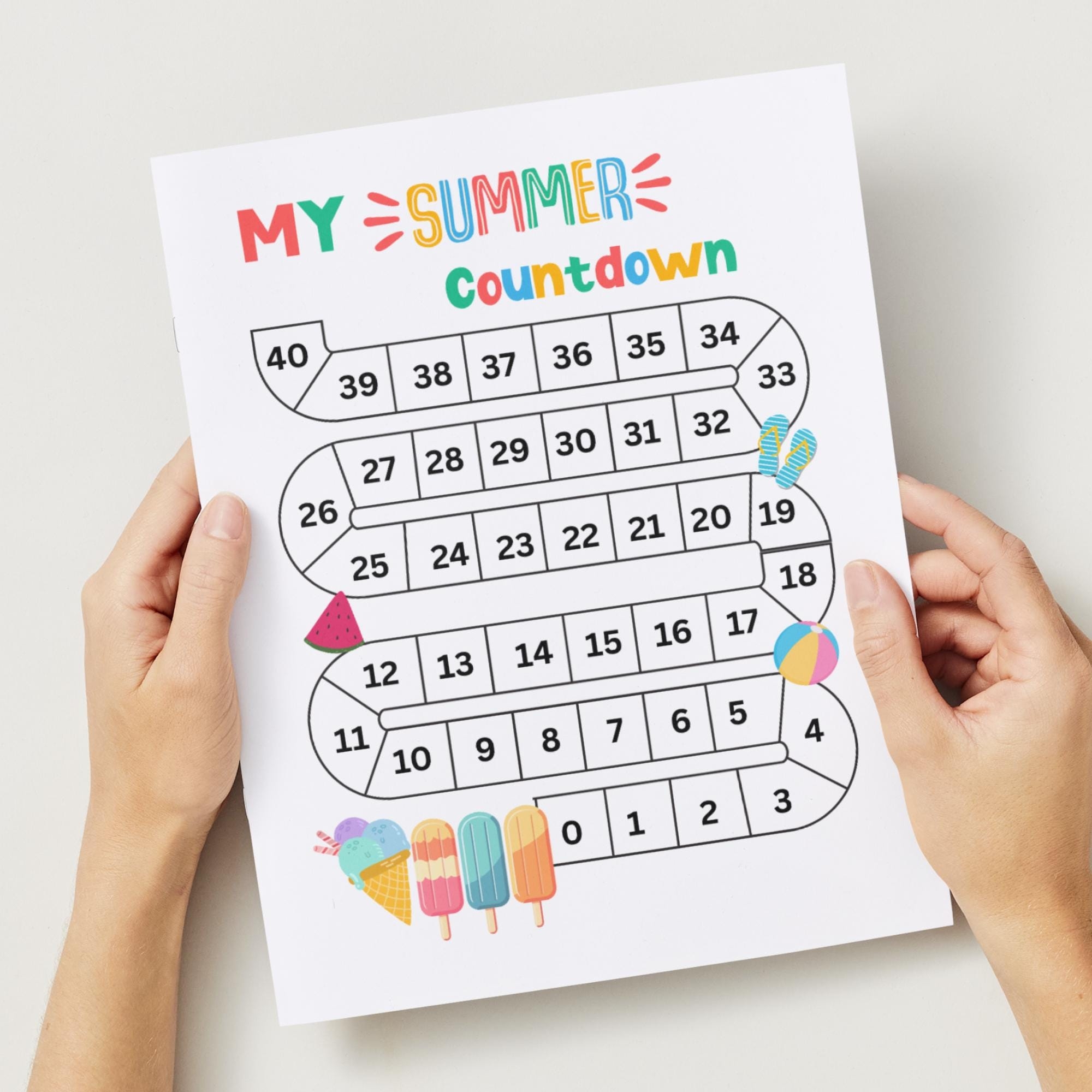 40 Day Countdown Printable Etsy