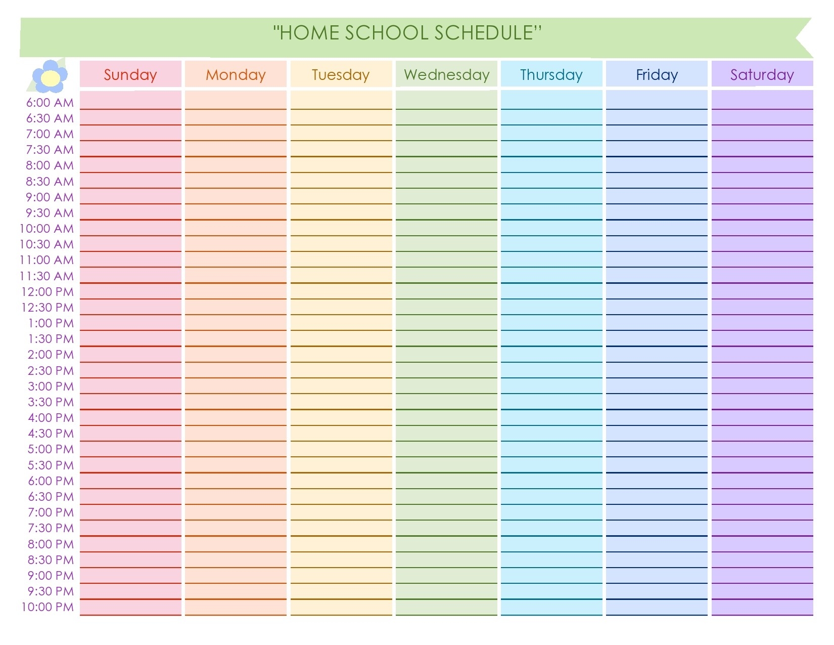 44 Editable Homeschool Schedule Templates FREE 