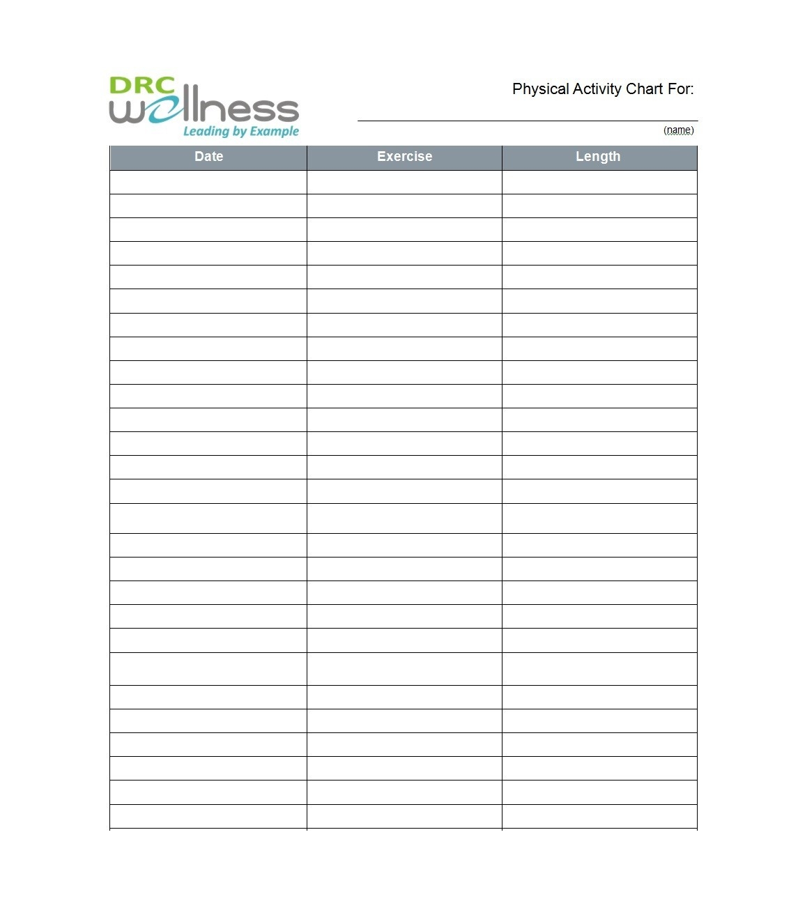 46 Printable Exercise Charts 100 Free TemplateLab