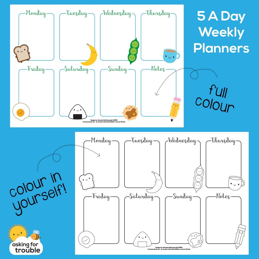 5 A Day Chart Printable