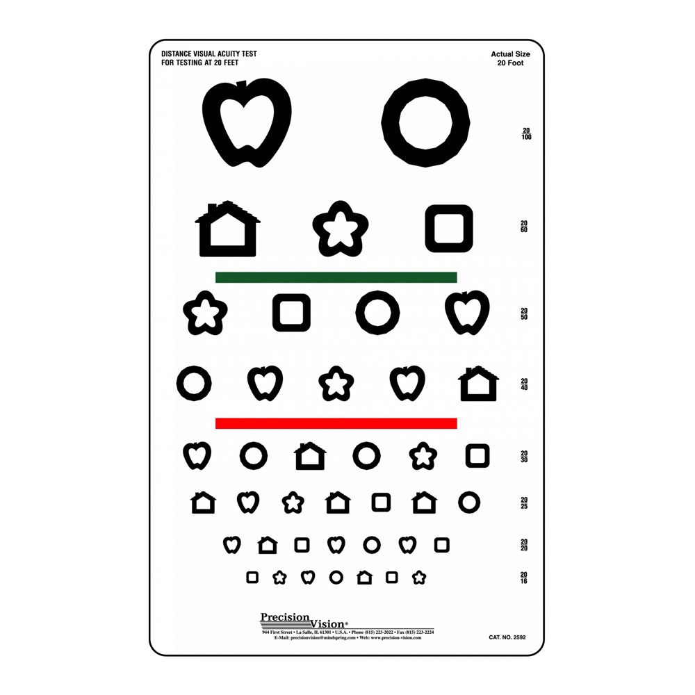 5 Symbol Vision Test Preliterate Pediatric Eye Screening Tool