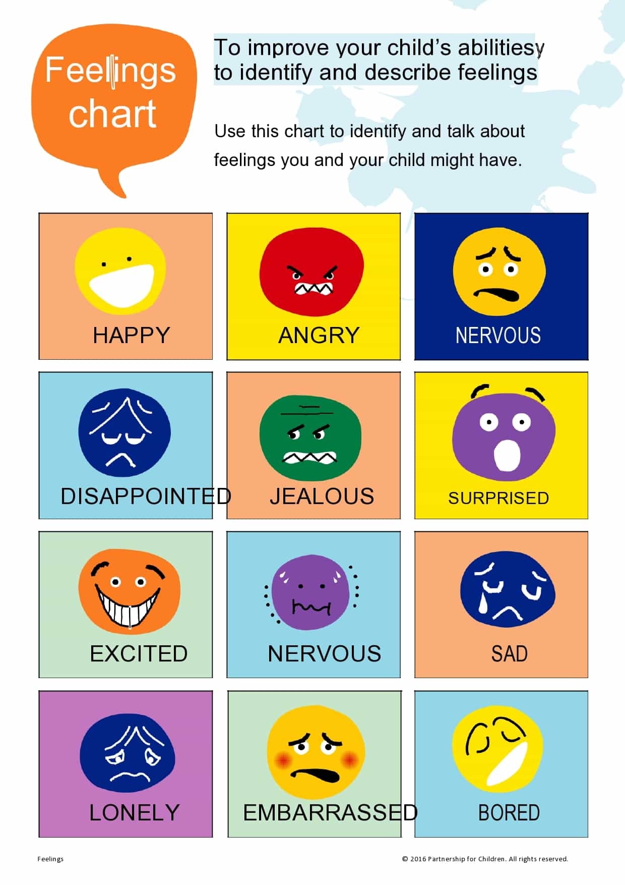 Free Printable Feelings Chart For Preschoolers Free Printable Feelings Chart For Preschoolers