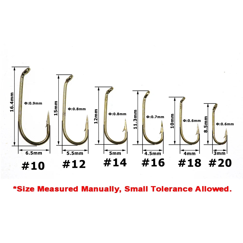 50PCS Fly Tying Hook Wet Nymph Fly Trout Fly Fishing Hook Size 10 12 14 16 18 20 Fly Hook AliExpress