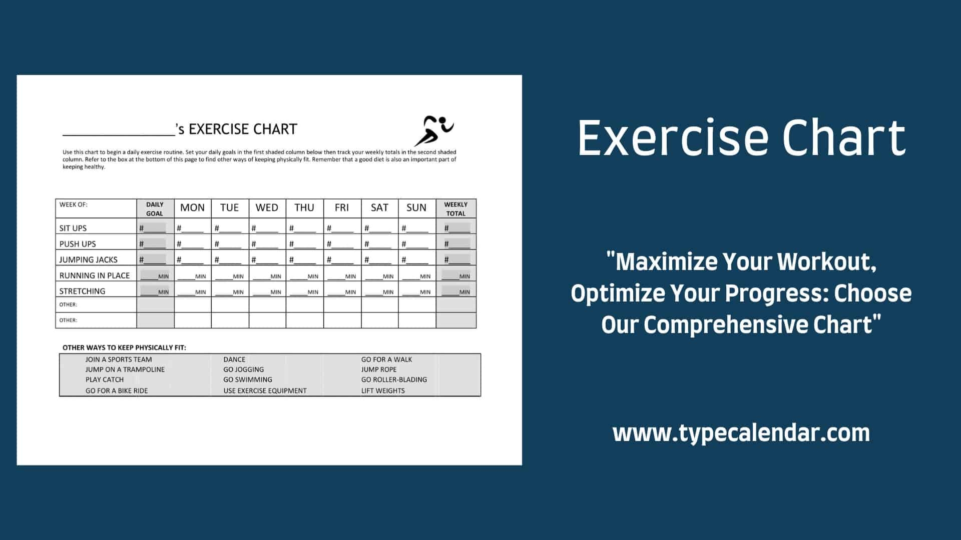 56 Free Printable Exercise Chart Templates Word PDF 56 Free Printable Exercise Chart Templates Word PDF