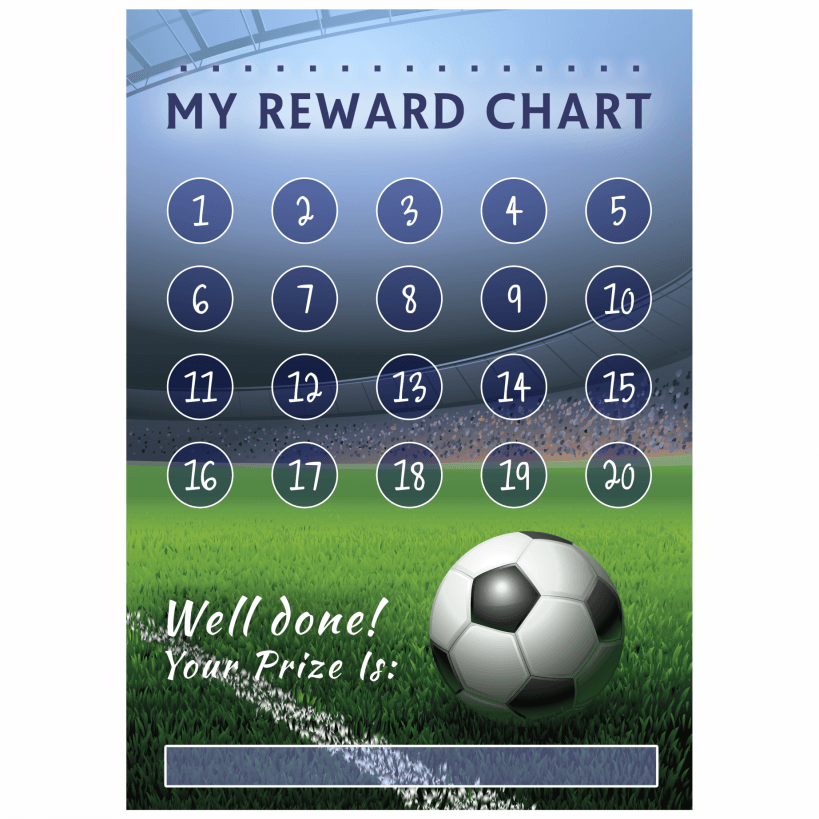 A3 Football Reward Chart And 35 Matching Stickers A3 Football Reward Chart And 35 Matching Stickers
